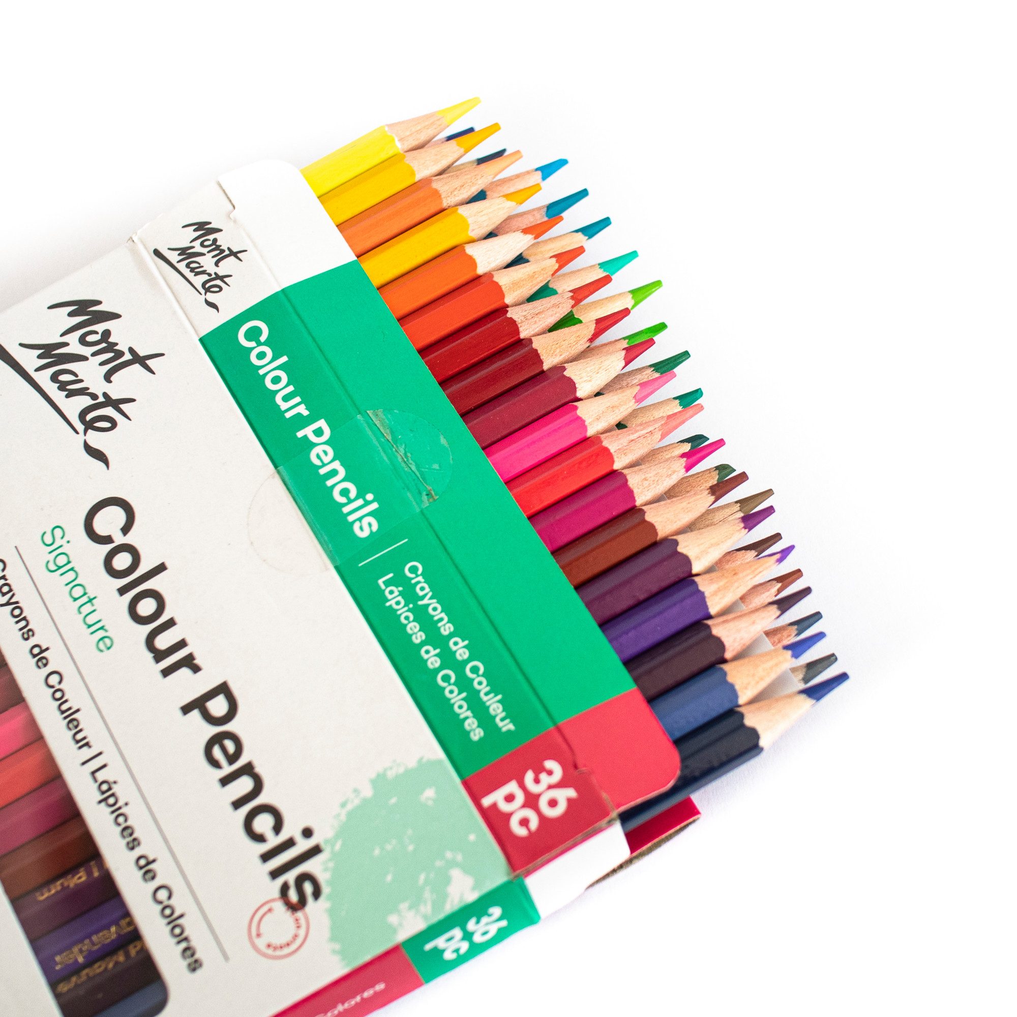 Mont Marte Buntstift SIGNATURE Buntstifte Set- 36 x lebhaften Buntstiften,leuchtende Farben, - Perfekte Wahl für Zeichnen, Ausmalen und lebendige Kunstwerke