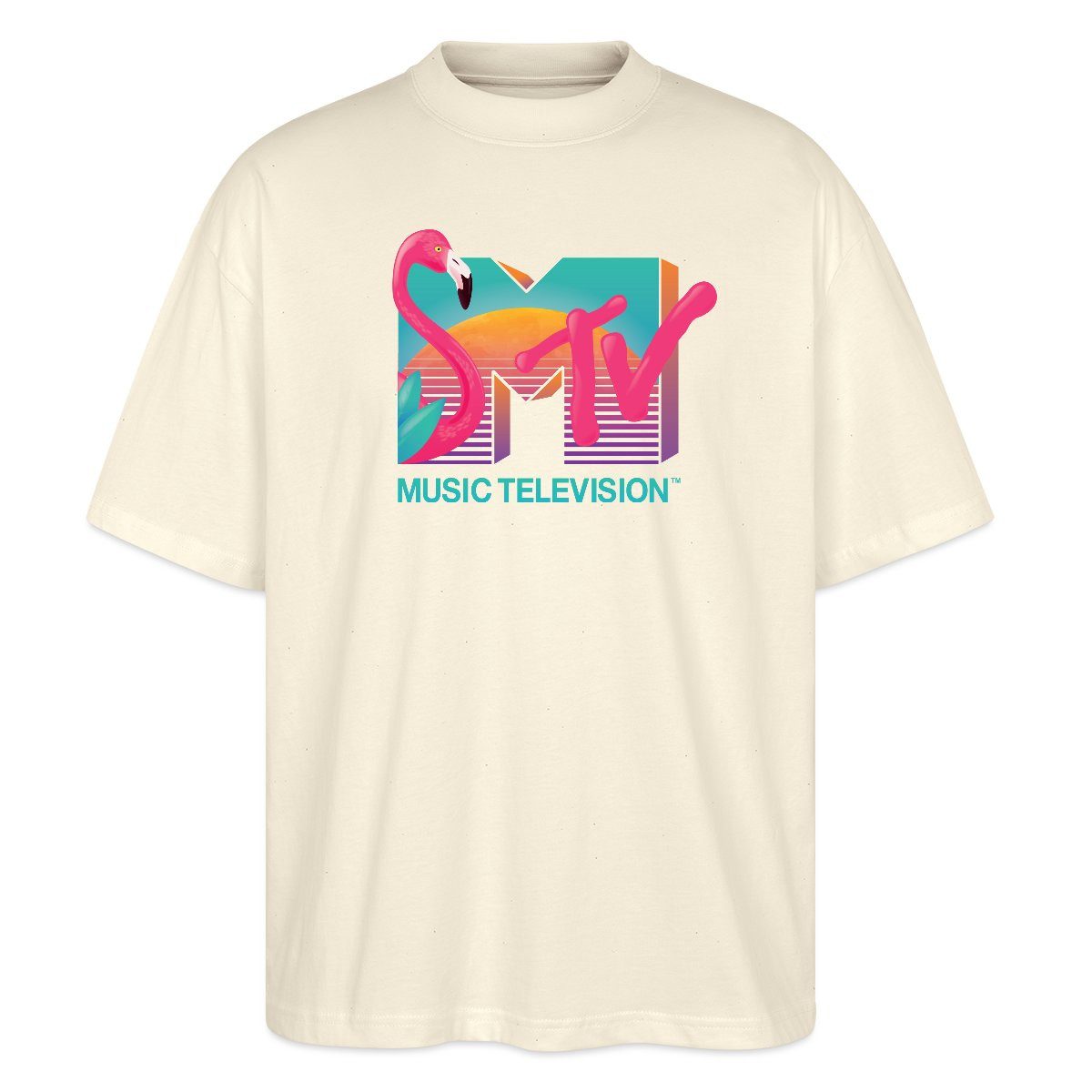 T-Shirt MTV Music Television Flamingo-Logo Oversize Unisex T-Shirt