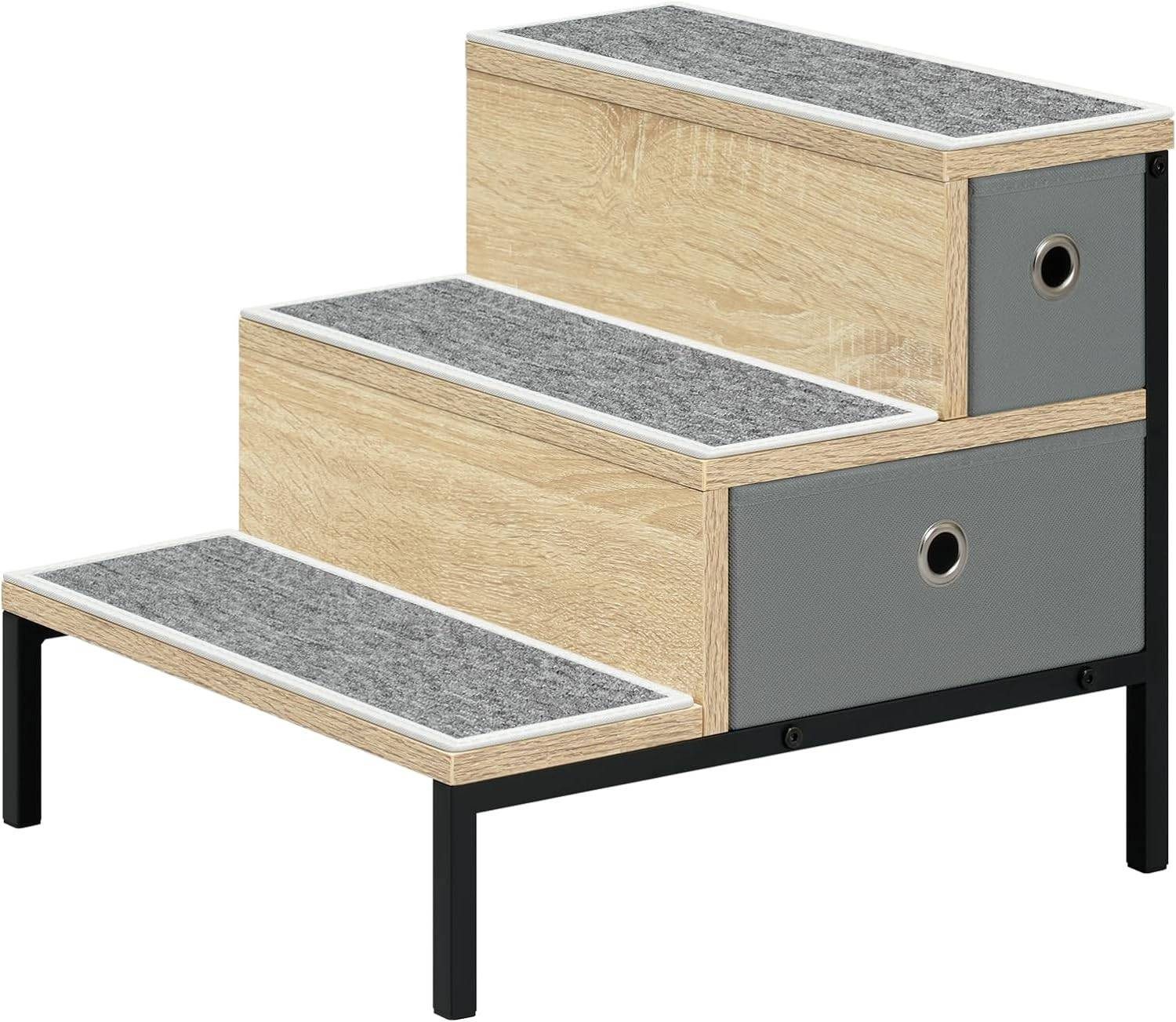 EUGAD Haustiertreppe (1-St), für Bett Sofa, bis 50kg belastbar, Metall MDF