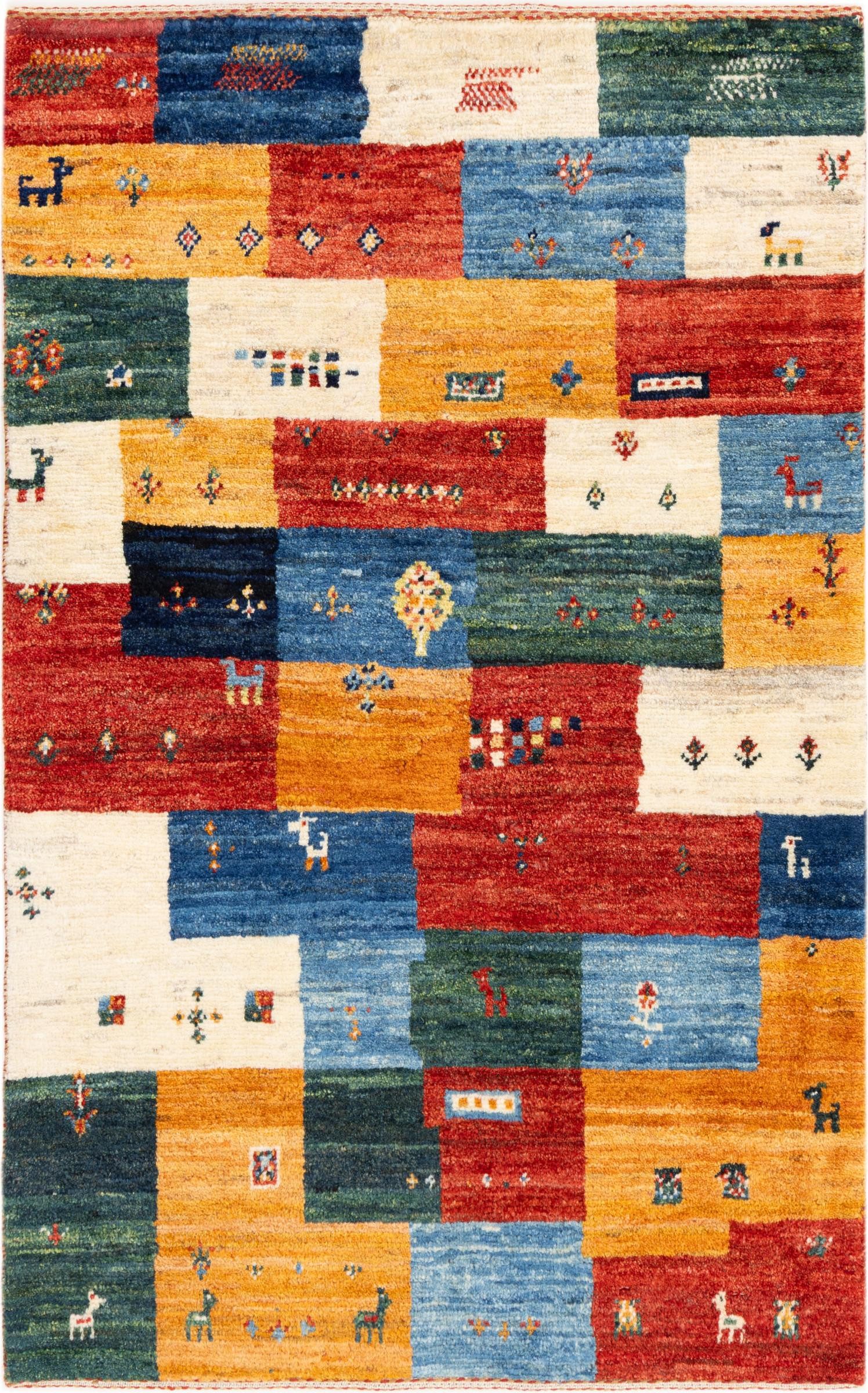 Nain Trading Orientteppich Perser Gabbeh Kashkuli Edition 84x128 Handgeknüpfter Moderner, rechteckig, Höhe: 20 mm