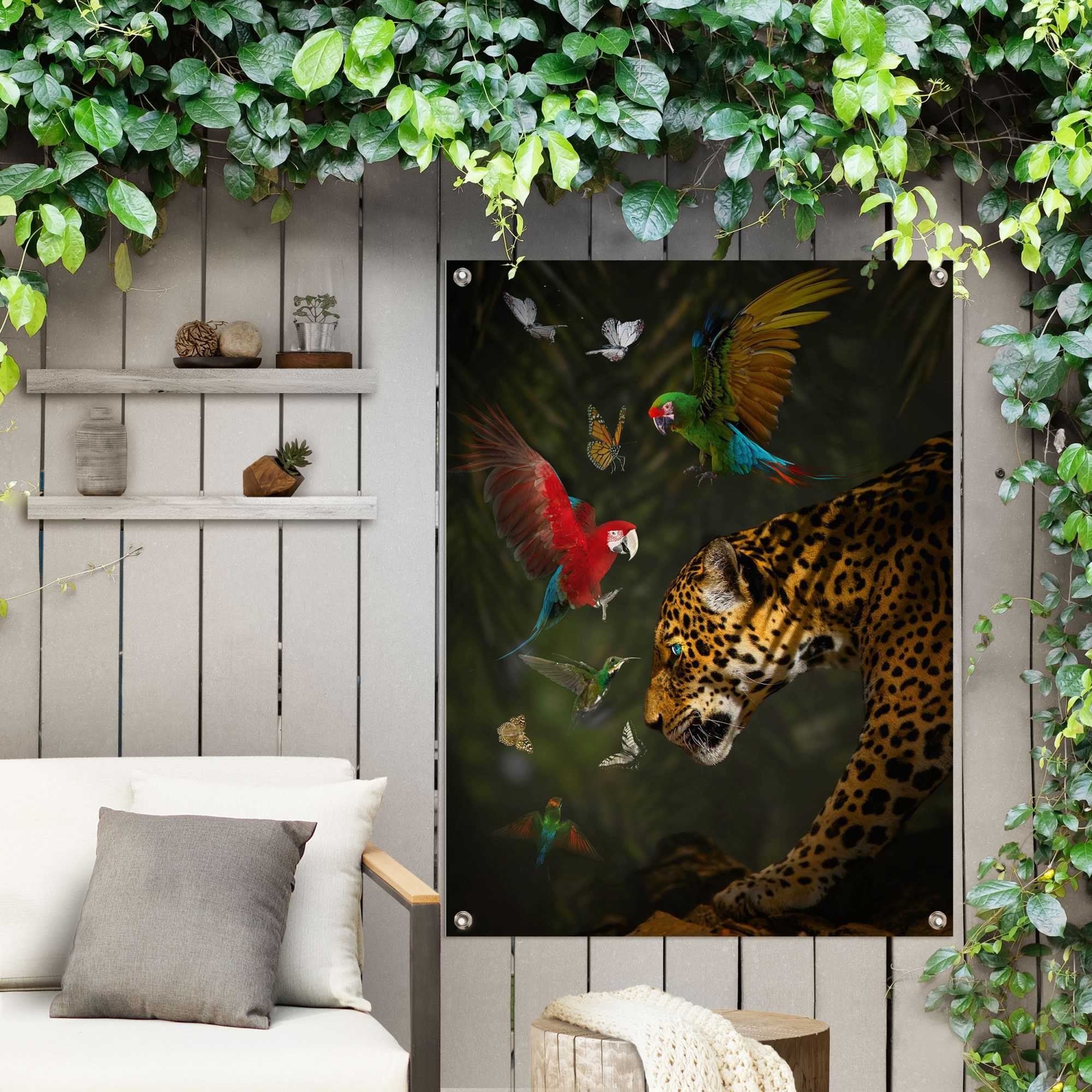Rundes Outdoor-Poster, 30 Cm Durchmesser, Wetterfest – Waldmotiv Für Garten & Balkon