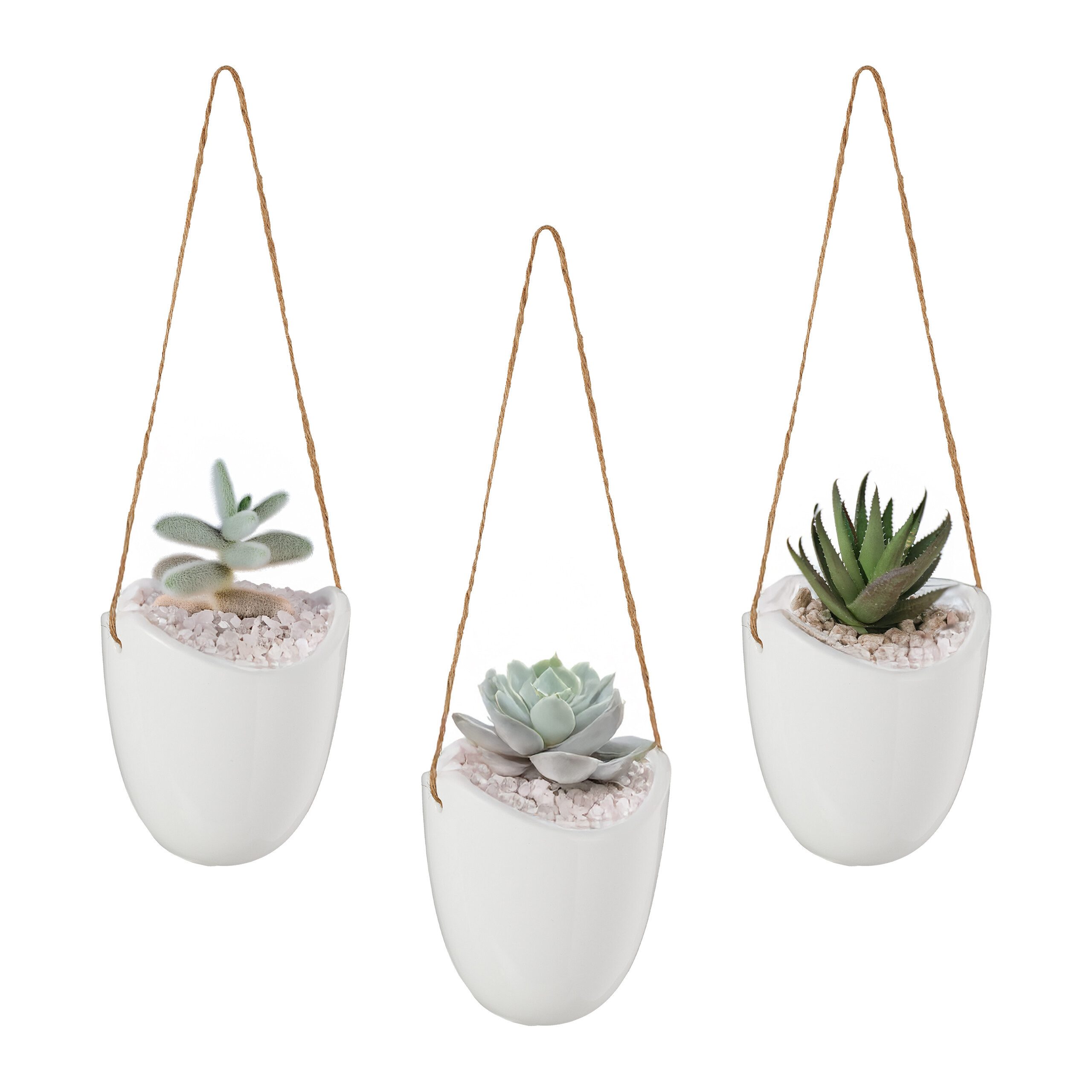 relaxdays Blumentopf Hängende Wandvase im 3er günstig online kaufen