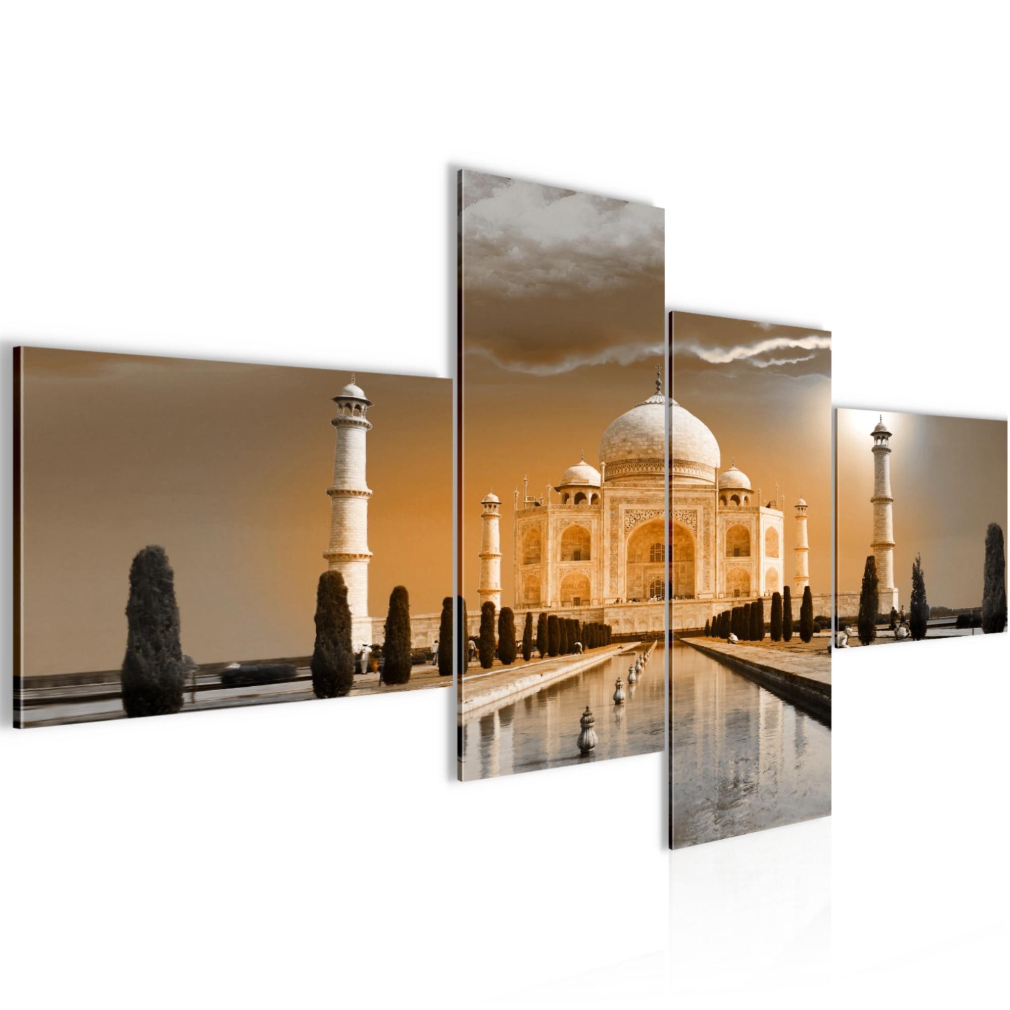 Runa Art Wandbild Taj Mahal Indien Kunstdruck auf Vlies Leinwand Wanddeko 600541b, 200L x 100B cm