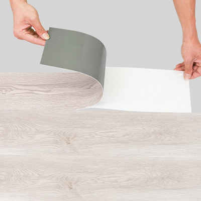 Bettizia Vinylboden Vinylboden Laminat PVC-Laminat-Dielen Selbstklebend Holzoptik Fußboden, selbstklebend