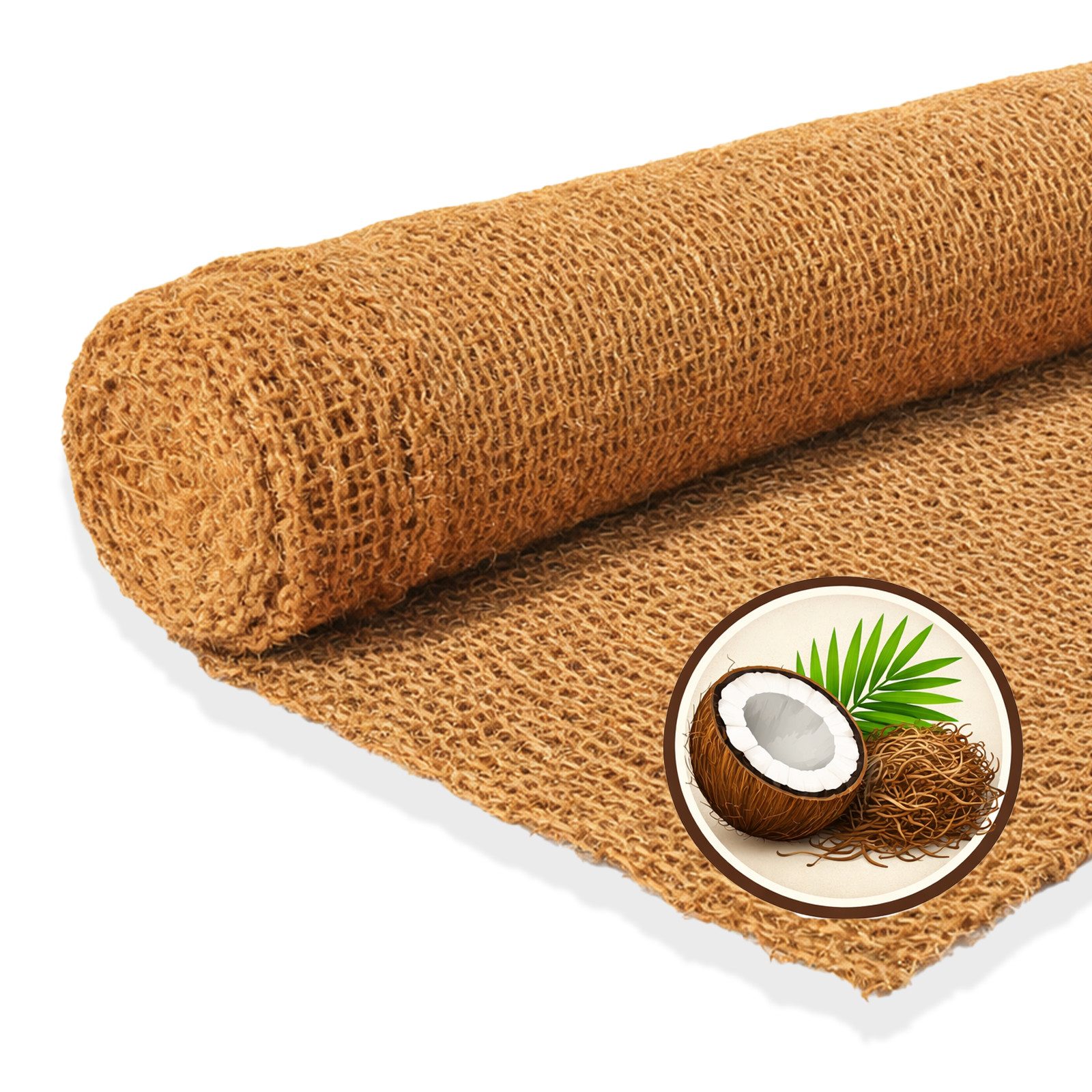 NOOR Schutznetz Erosionsschutzmatte, BxL: 1x10 m, Erosionsschutzmatte JUTE und KOKOS zum Schutz der Gartenlandschaft