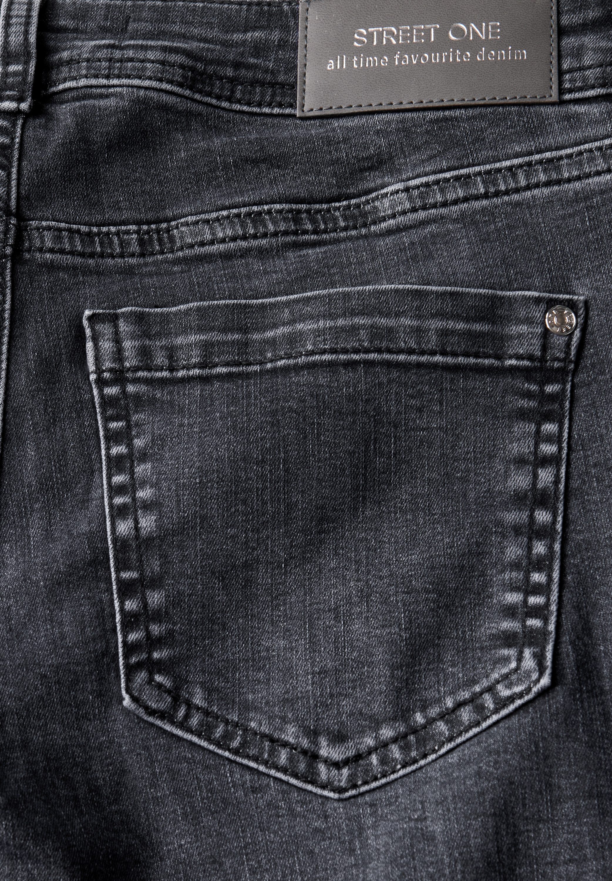 STREET ONE Comfort-fit-Jeans in grauer Waschung