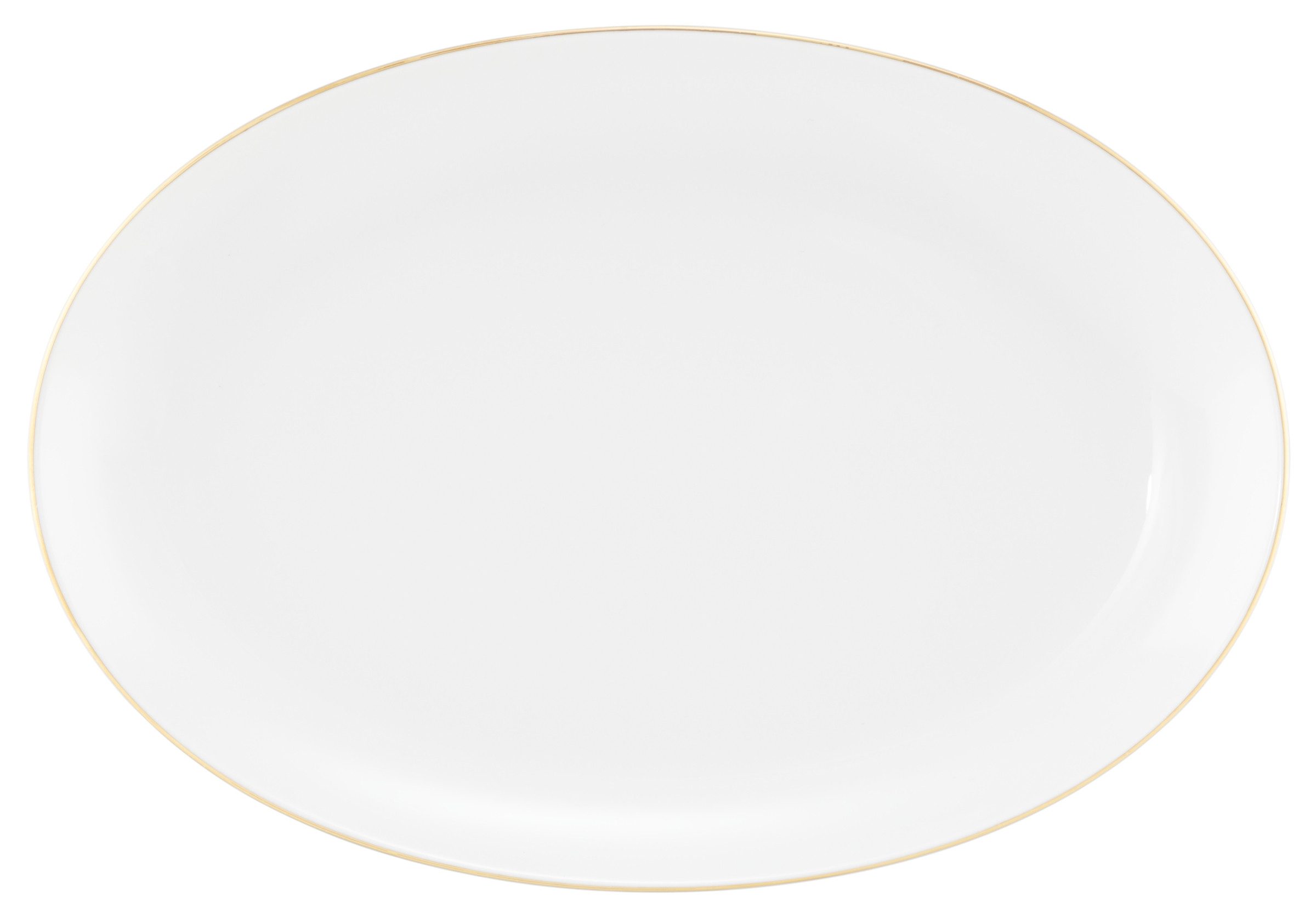 Seltmann Weiden Servierplatte Liberty Goldrand, Porzellan, (1-tlg), Platte oval