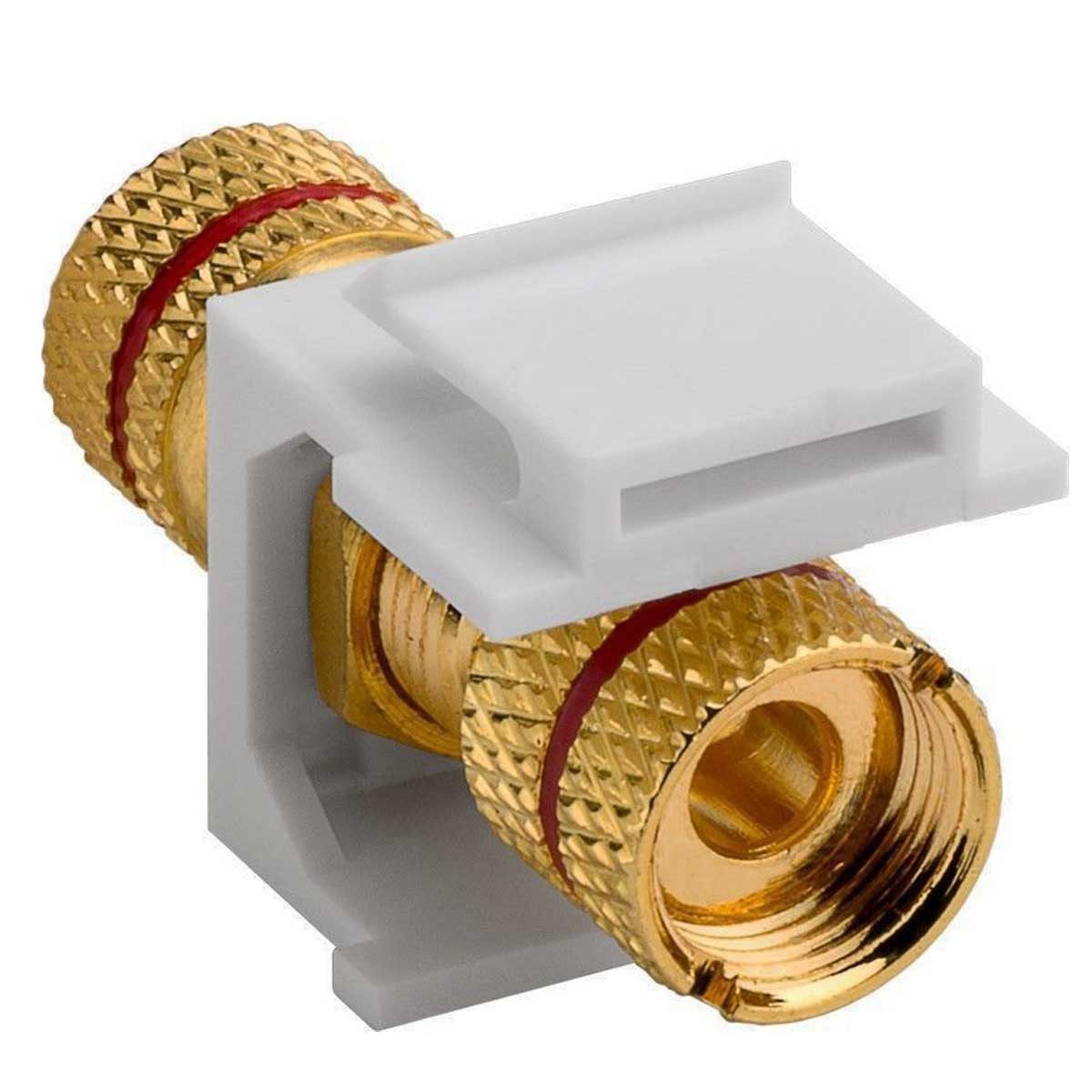 Goobay Lautsprecherstecker Keystone Modul Lautsprecheranschluss rot