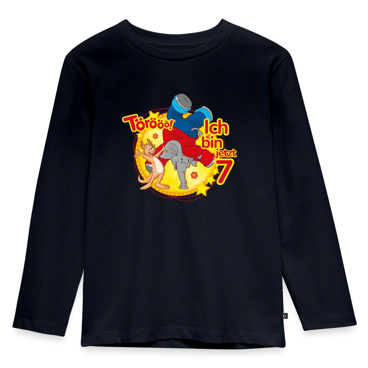 T-Shirt Benjamin Blümchen Ich Bin Jetzt 7 Kinder Premium Langarmshirt