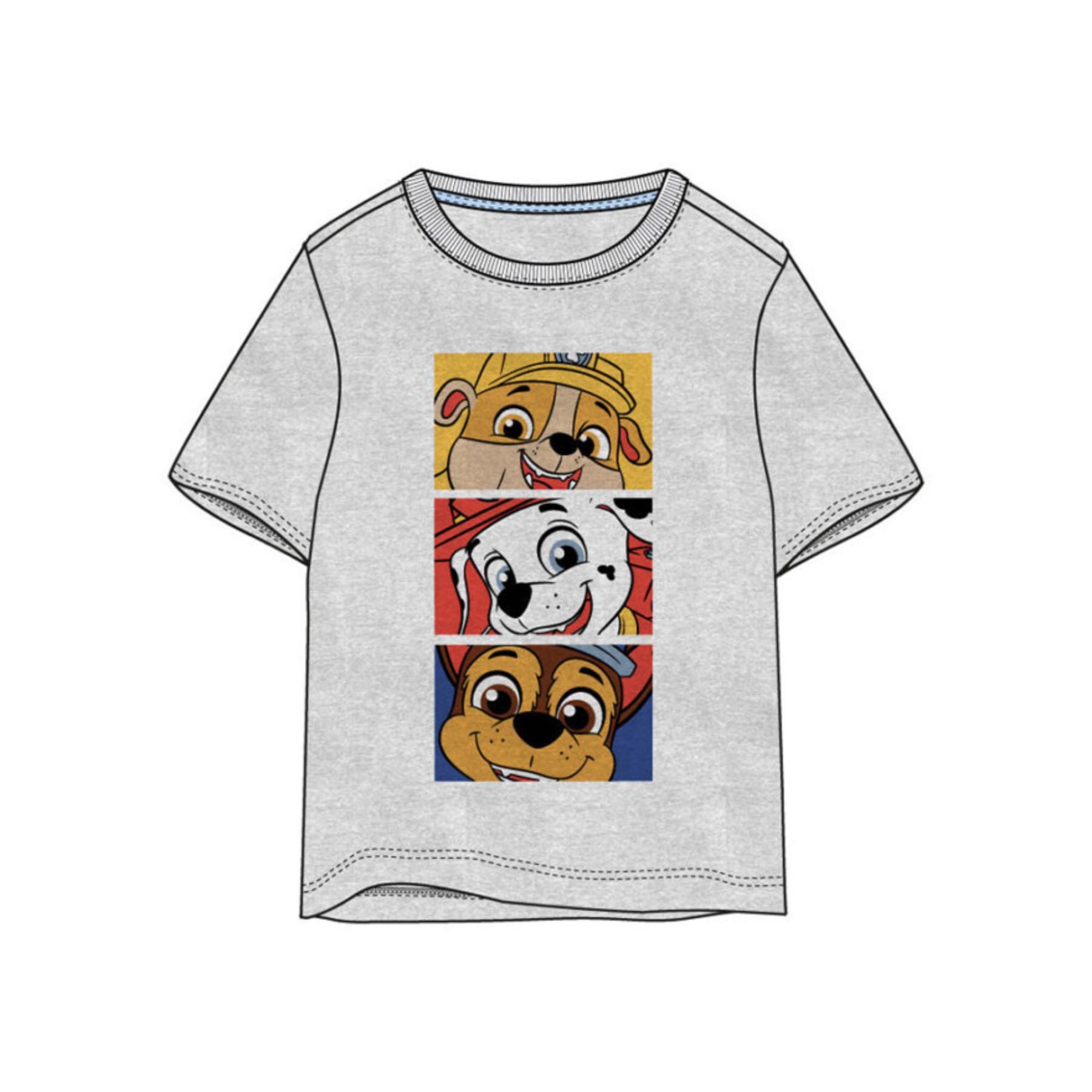 PAW PATROL T-Shirt Kinder T Shirt grau aus Baumwolle Kinderoberteil Freizeitshirt