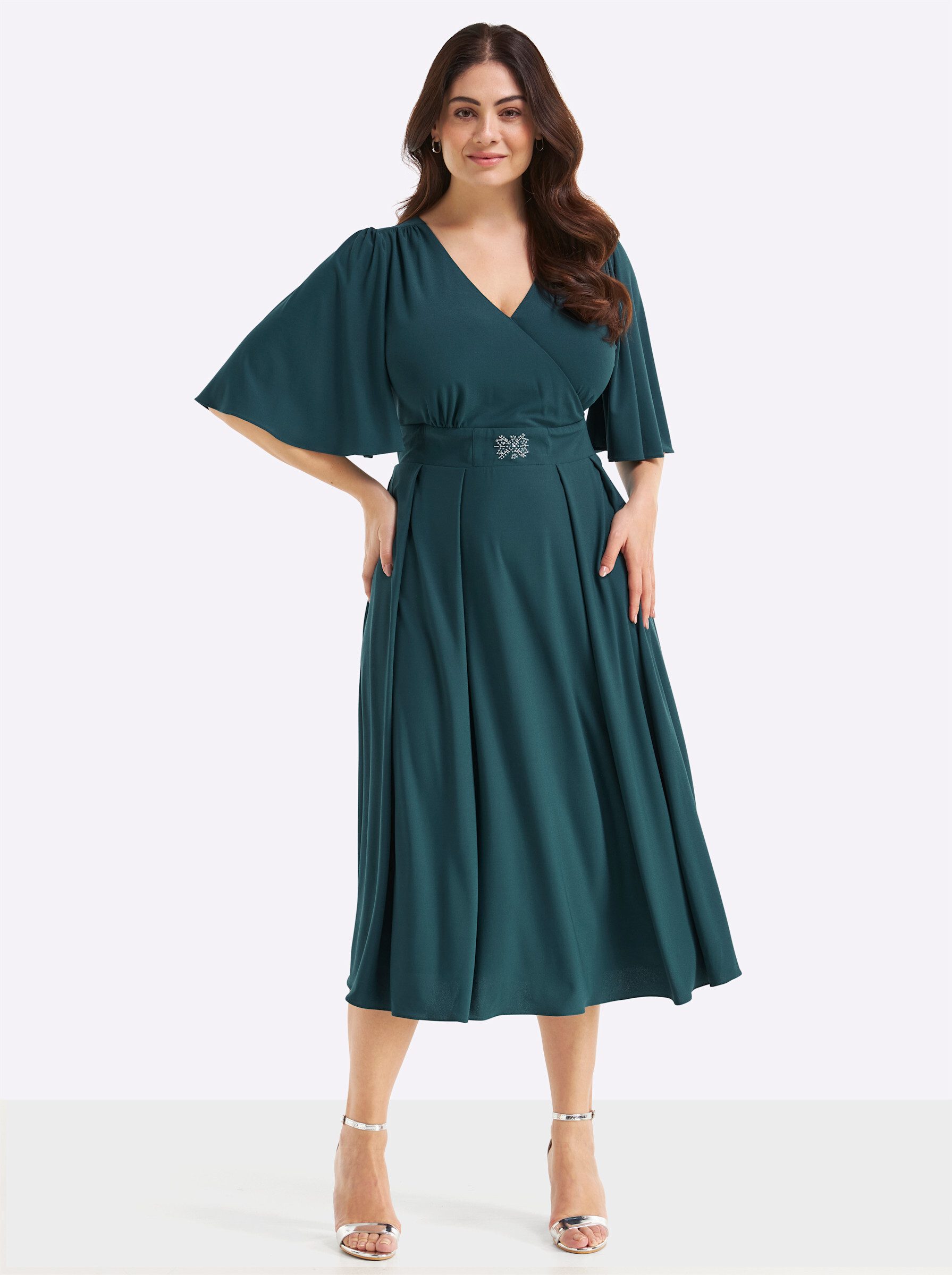 Sheego Etuikleid Abendkleid Kurzarm günstig online kaufen