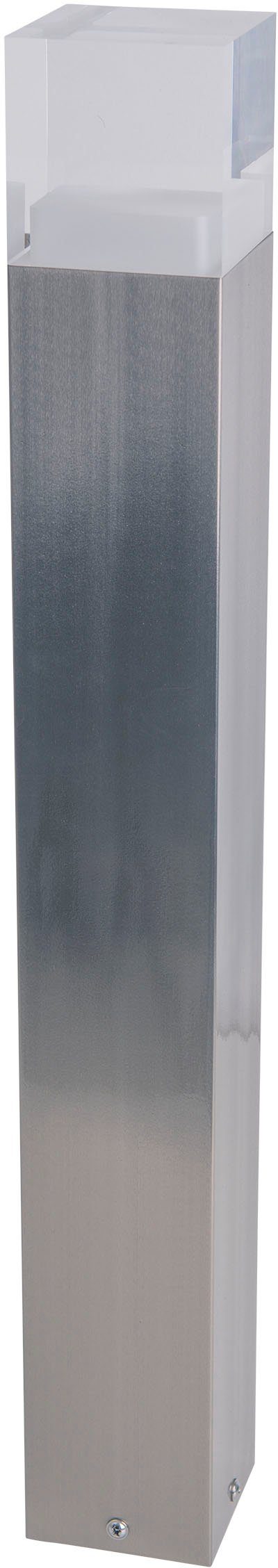 näve LED Außen-Stehlampe Leah, Warmweiß, Edelstahl/Kunststoff in metall blank/opal incl. 15x LED warmweiß IP44