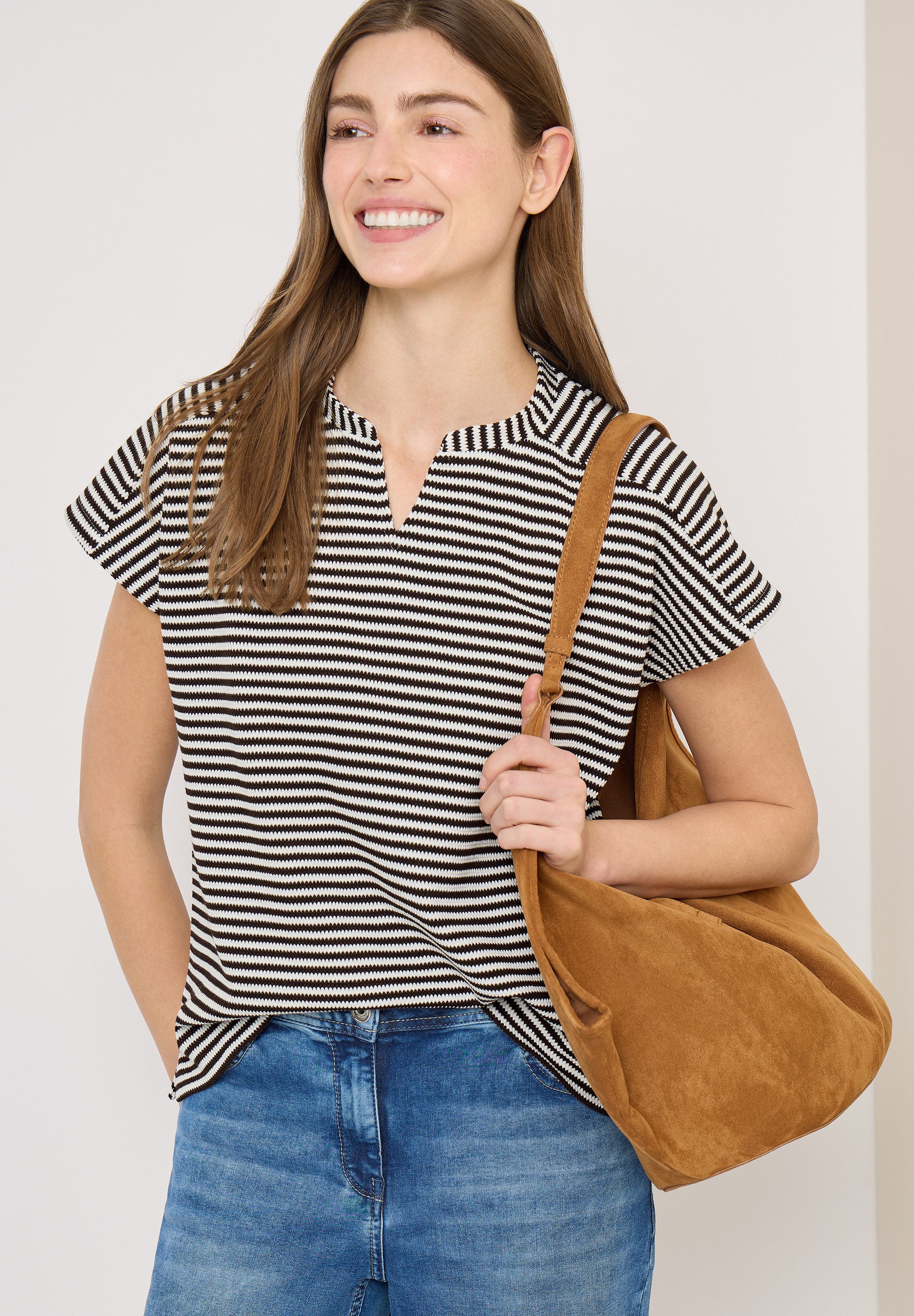 CECIL Print-Shirt im soften Baumwoll-Mix