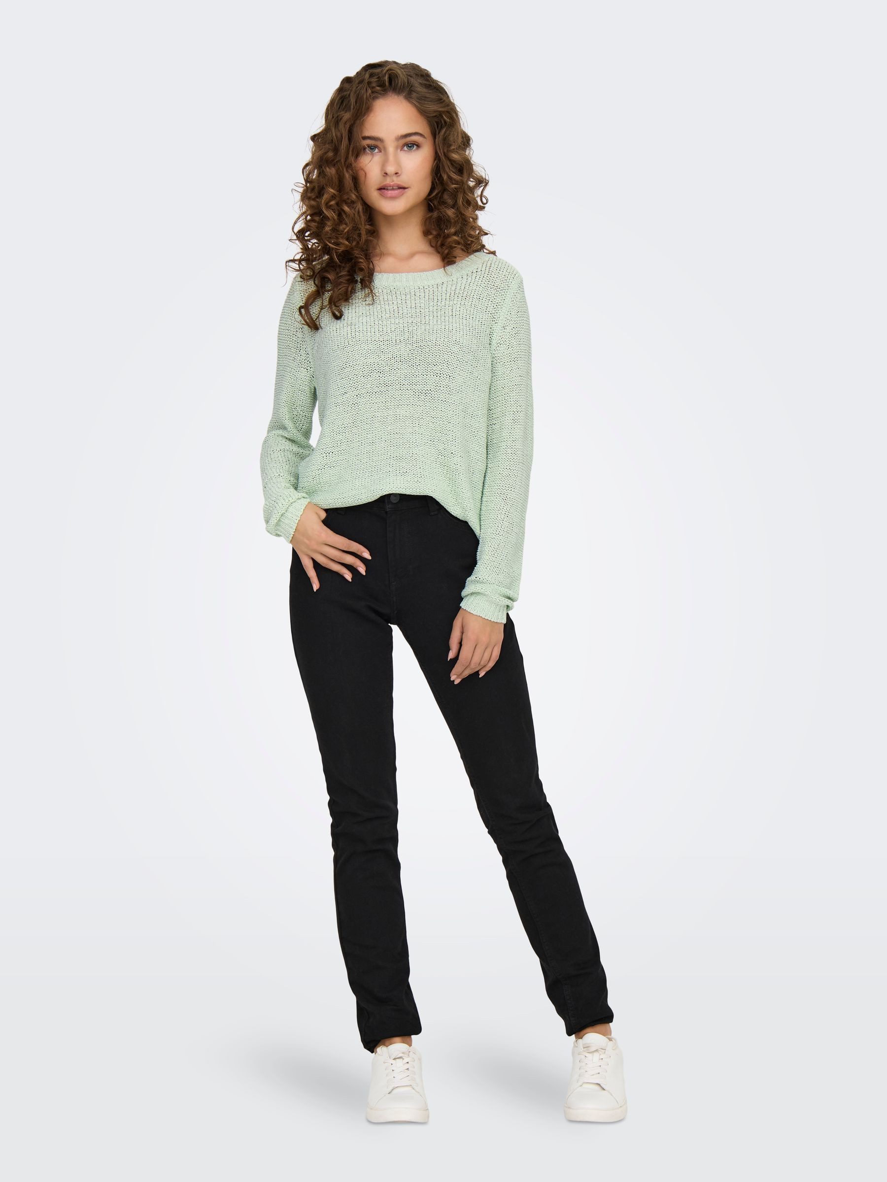 ONLY Strickpullover Einfarbiger Basic Strickpullover ONLGEENA günstig online kaufen