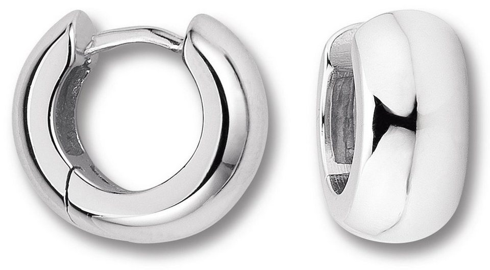 ONE ELEMENT Paar Creolen Ohrringe Creolen aus 925 Silber, Damen Silber  Schmuck, Breite : 6,30 mm - Höhe : 13,00 mm - Durchmesser: 13