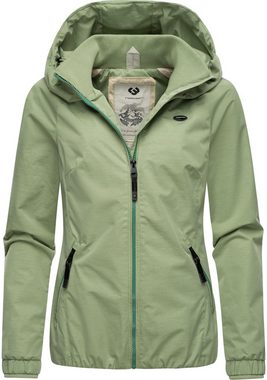 Ragwear Outdoorjacke Dizzie Tech Wasserdichte Damen Übergangsjacke mit großer Kapuze