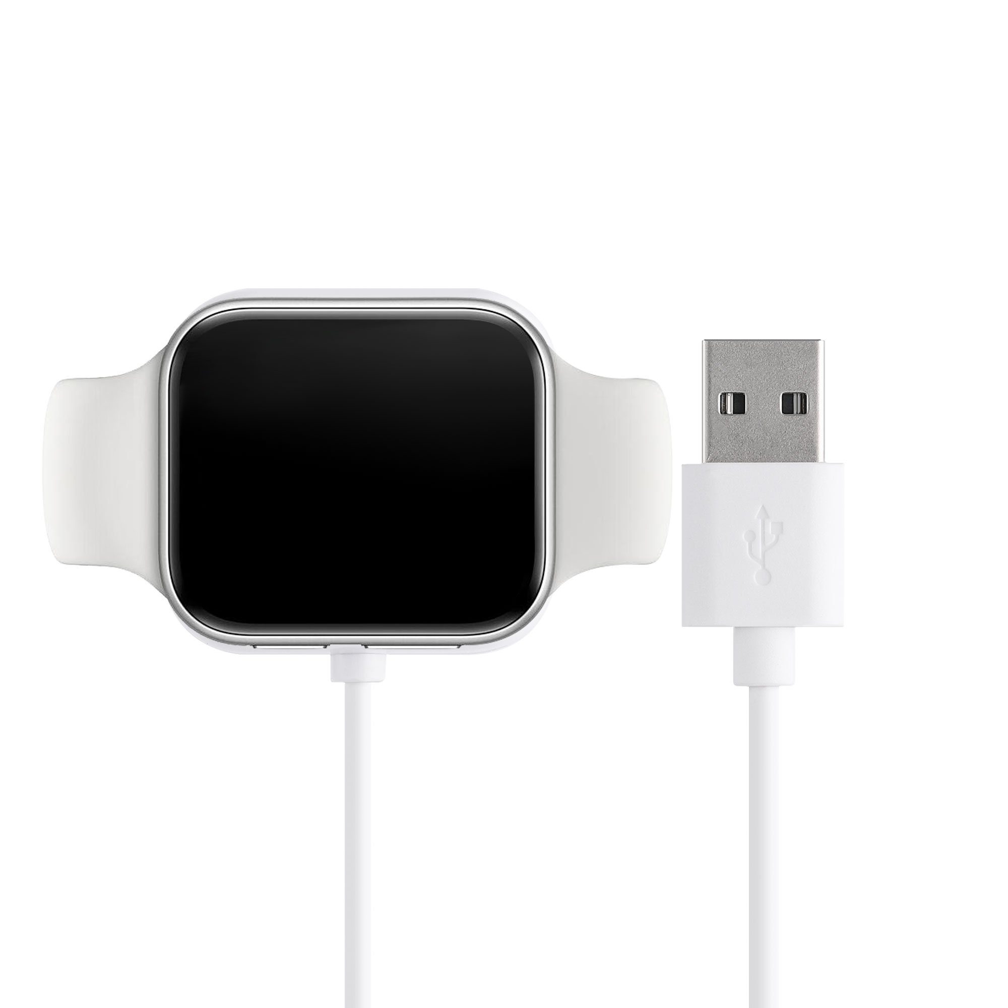 USB Aufladekabel Kabel Smart für Elektro-Kabel, Watch Oppo 1 Ersatzkabel Charger kwmobile - (41mm) Fitnesstracker Watch - Ladekabel Weiß