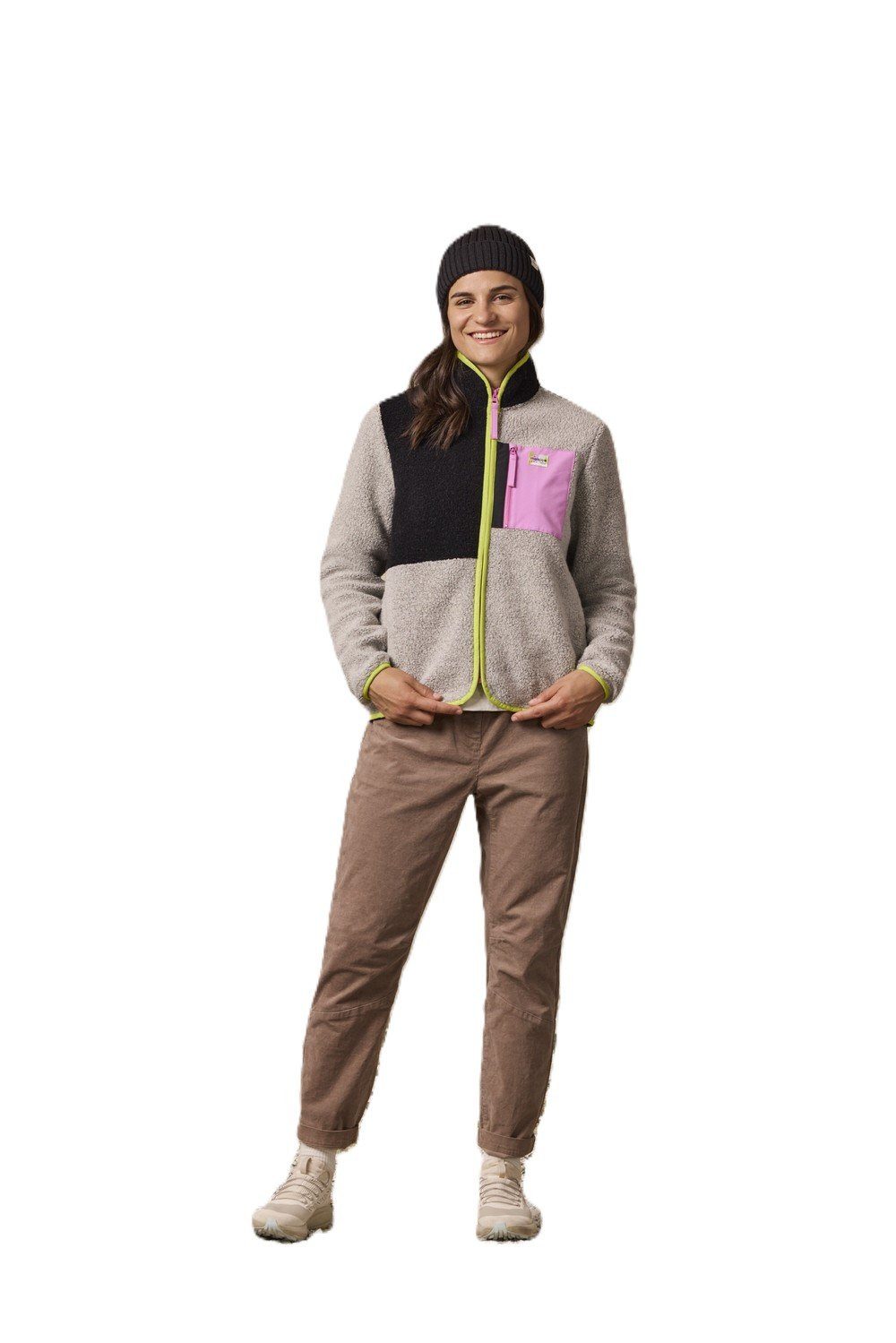 Maloja Fleecejacke VallettaM Mountain Fleece (Wolljacke, warm) grau/schwarz Damen