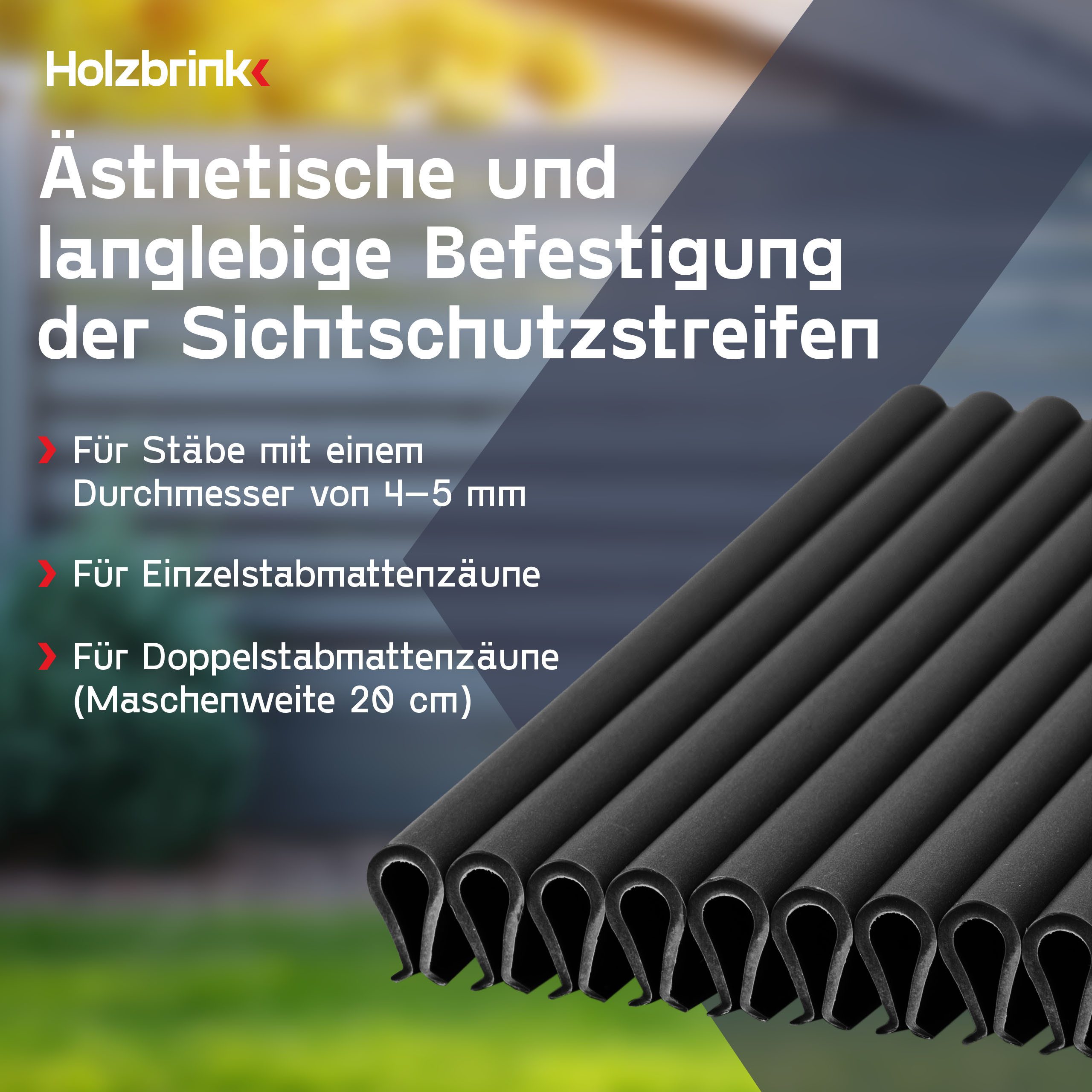 HOLZBRINK Sichtschutzstreifen Befestigungsclips für Sichtschutzstreifen20 S günstig online kaufen