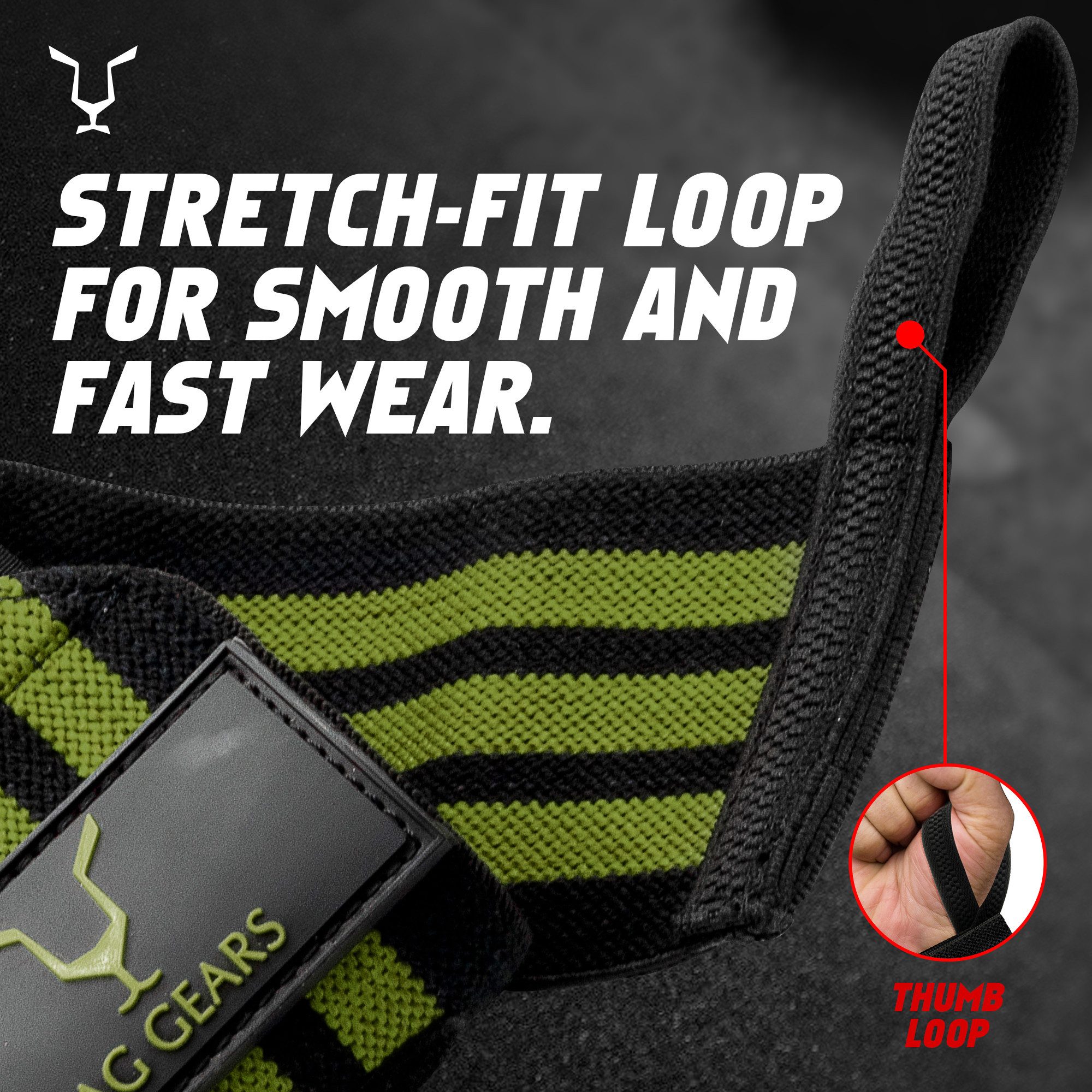 JAG GEARS Handbandage Handgelenkstütze, verstellbarer Handgelenkbandagegurt mit Daumenstütze (1 pair), Sport Gewichtheben Bodybuilding Klimmzüge Krafttraining Workout etc