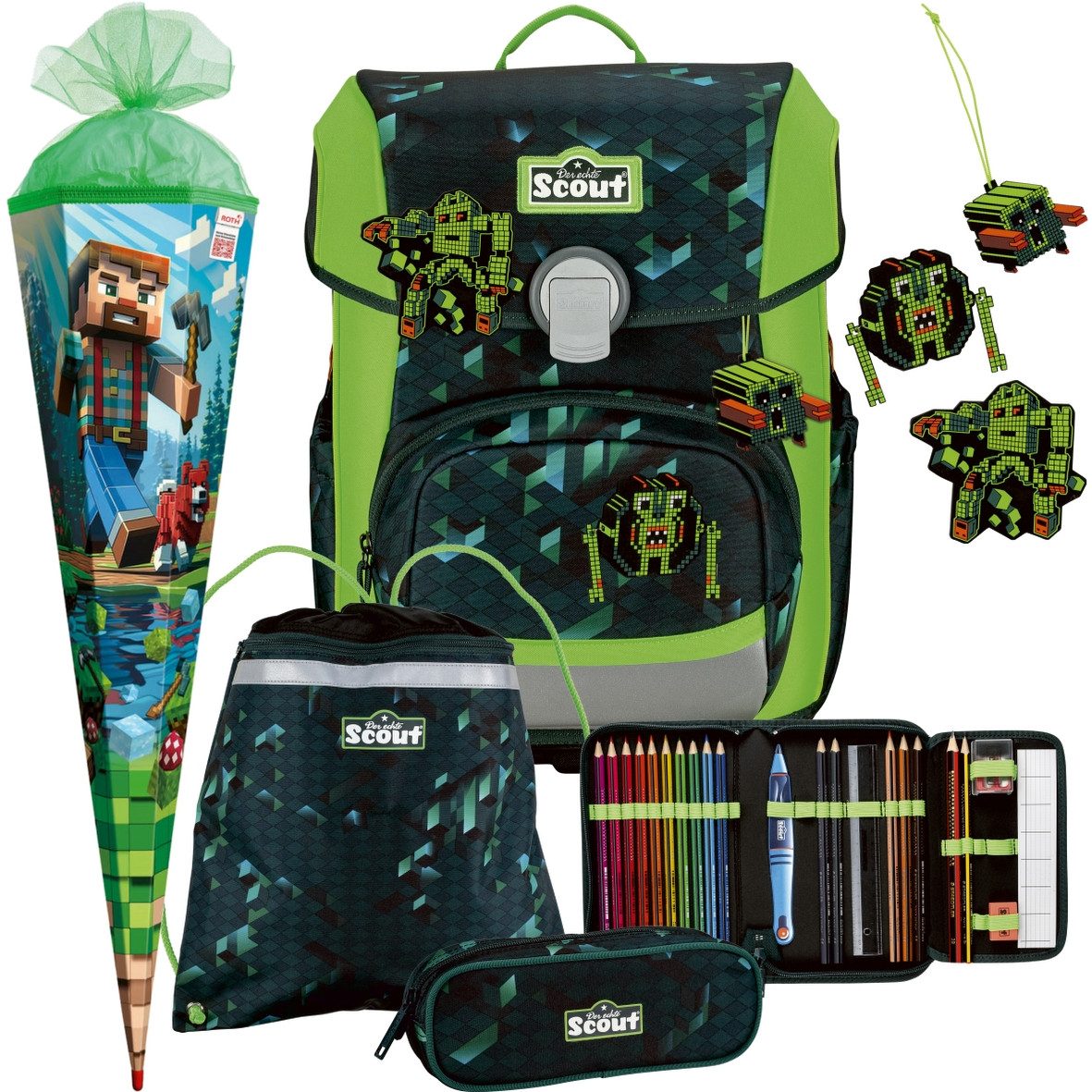 Scout Schulranzen Jungen 1.Klasse in unterschiedlichen Modell-Sets (5-tlg)