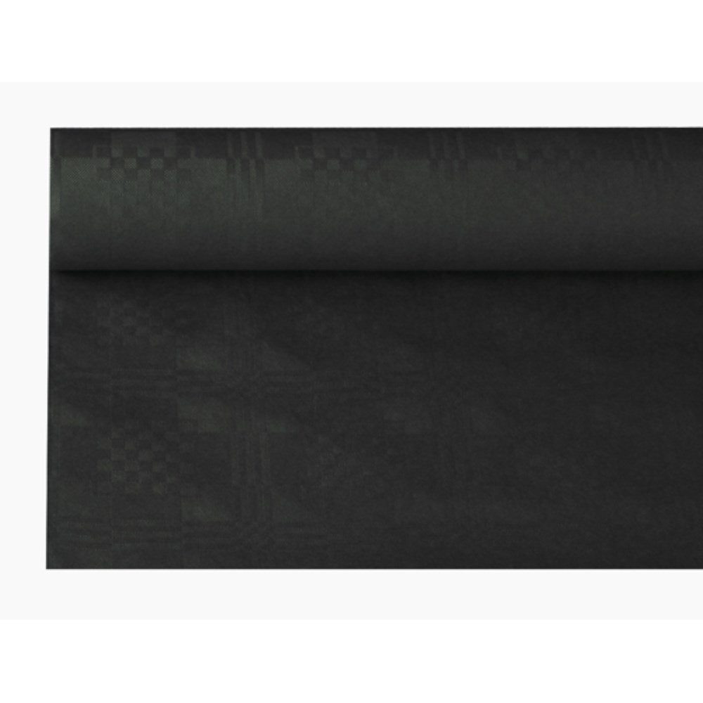 PAPSTAR Tischdecke Papiertischtuch mit Damastprägung 8 m x 1,2 m schwarz günstig online kaufen