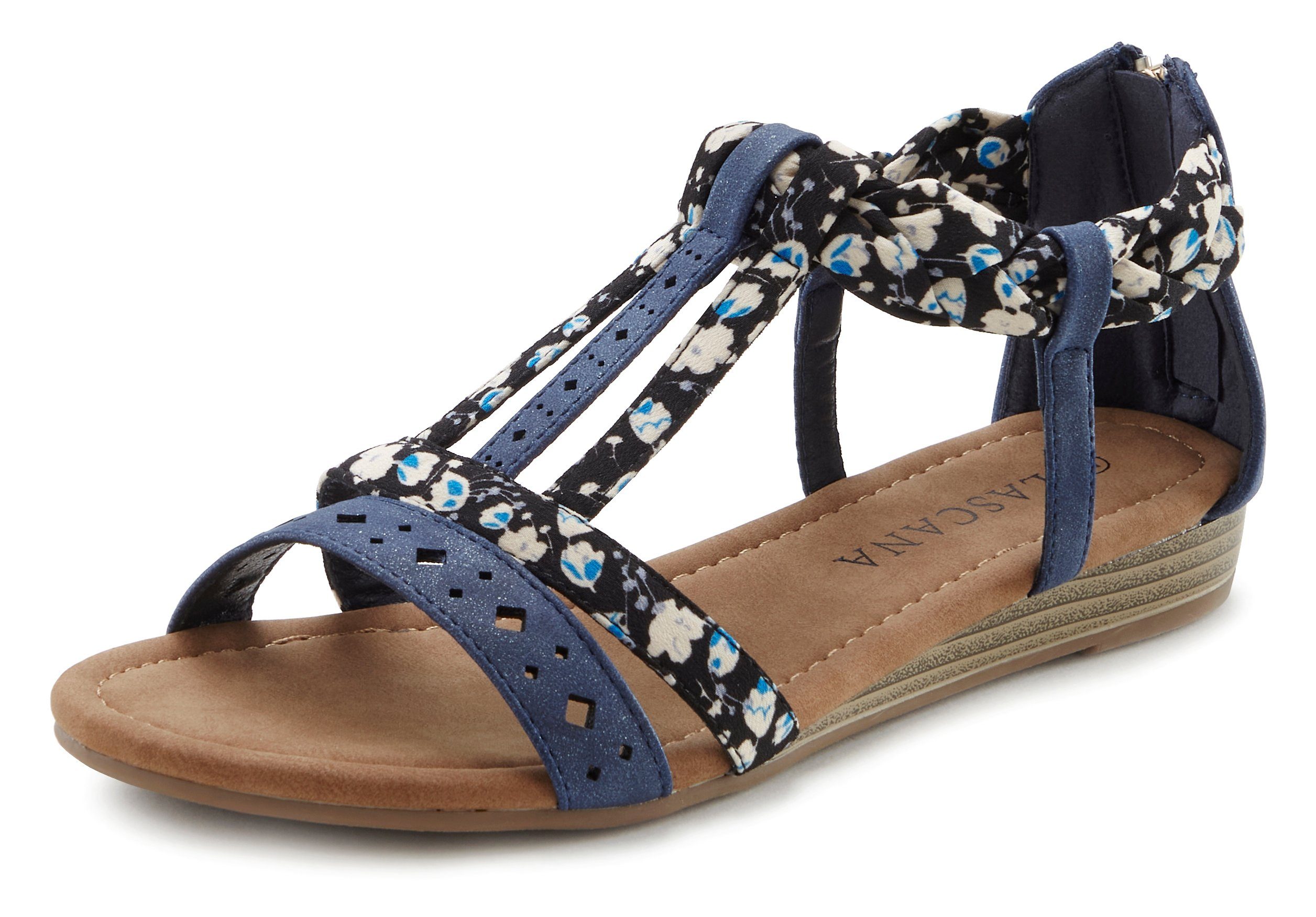 LASCANA Sommerschuh Sandale Sandalette, Sommerschuh mit Riemchen im Festival-Look VEGAN