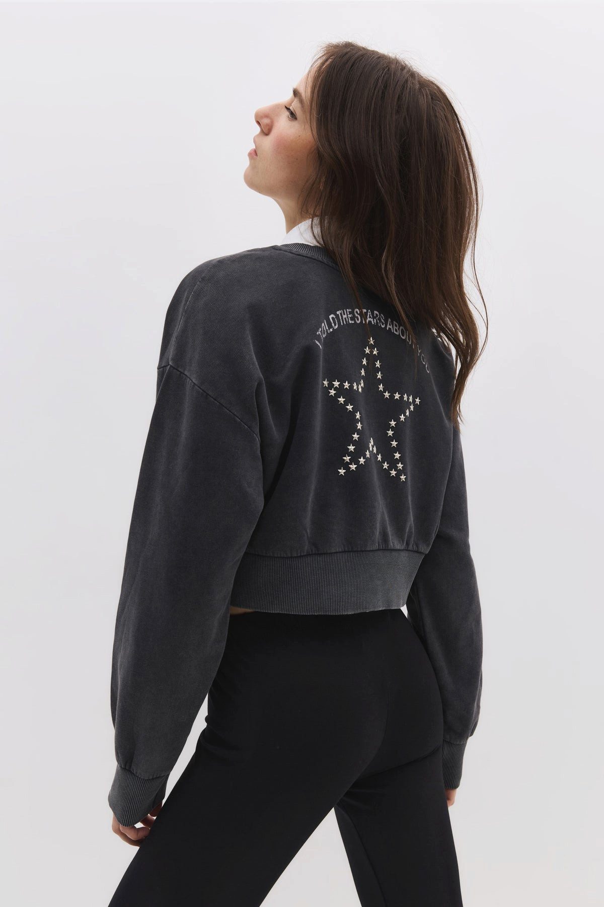 No Matter What Kapuzenpullover Sweatshirt mit Steinverzierungen