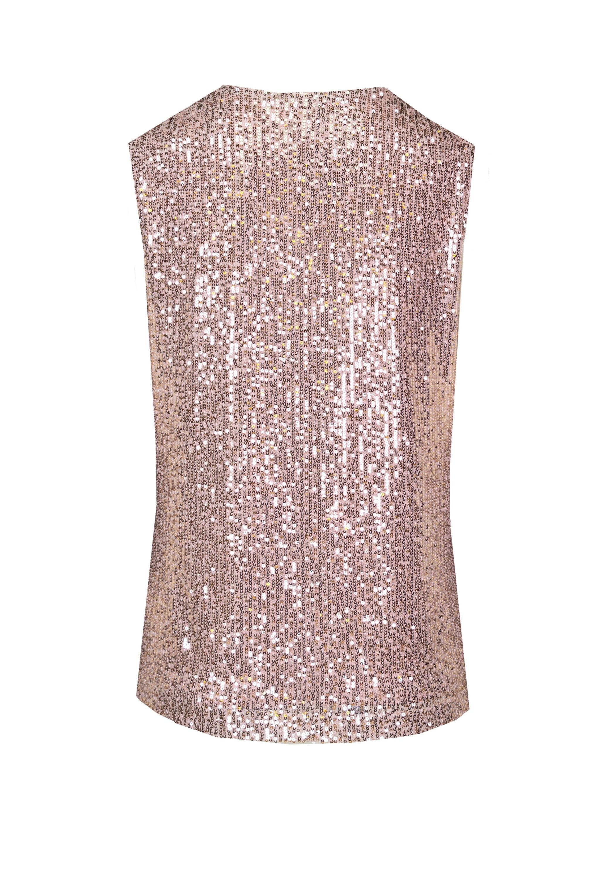 bianca Blusentop SELIS mit funkelnden Pailletten verziert