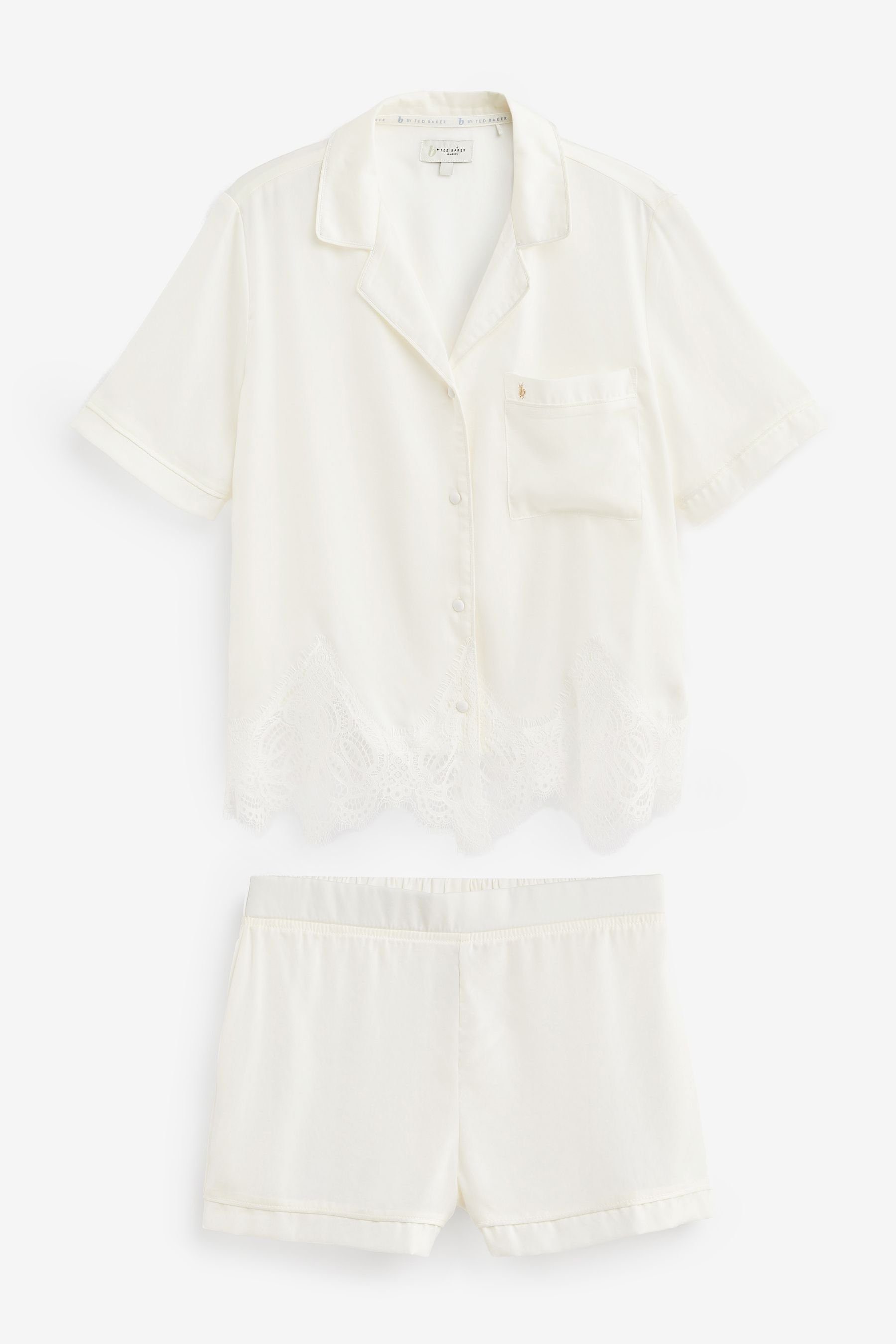 B by Ted Baker Pyjama B by Ted Baker Braut-Schlafanzug mit Shorts Satin (2 tlg)