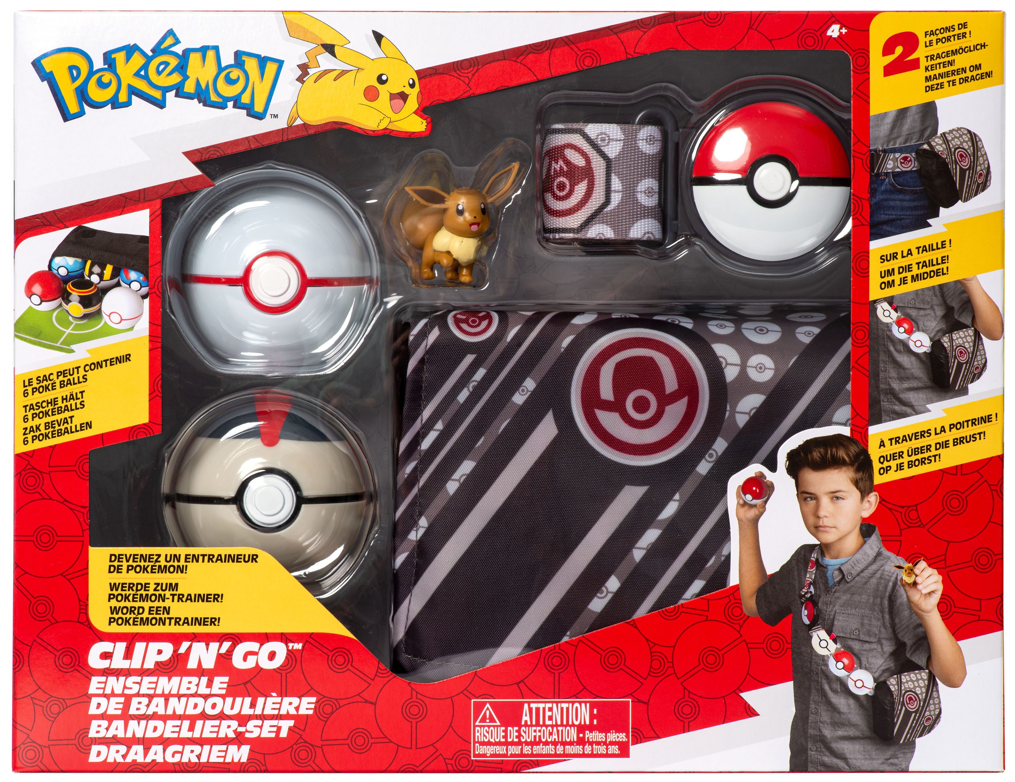 Spielfigur Pokémon - Clip´n Go Bandolier Set - Evoli (Premierball & Timerball) (N