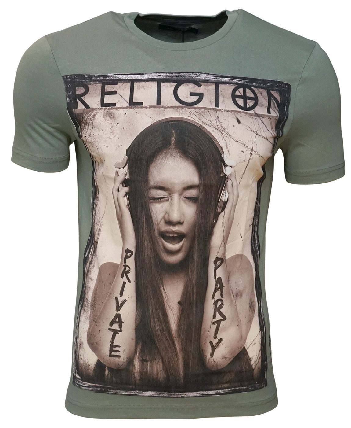 Print-Shirt RELIGION Clothing Herren T-Shirt PRIVATE PARTY