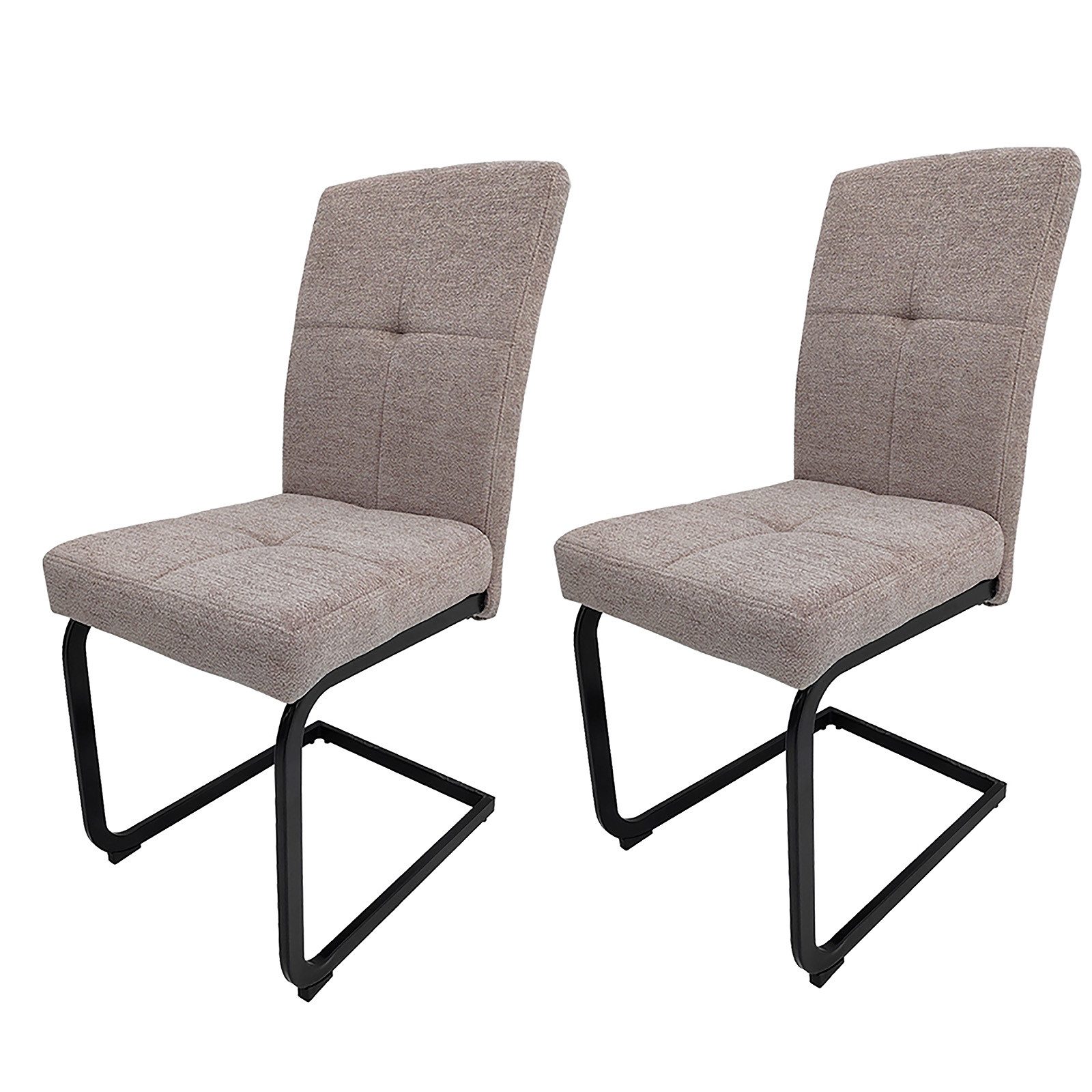 HTI-Living Freischwinger Esszimmerstuhl Kinsey Braun 2er-Set (Set), Freischwinger Schwingstuhl