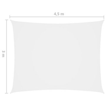 furnicato Sonnenschirm Sonnensegel Oxford-Gewebe Rechteckig 3x4,5 m Weiß