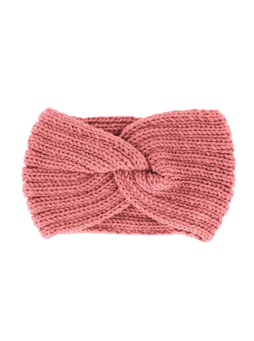 axy Haarband Damen Strick Stirnband mit Twist Knoten, Strick Winter Stirnband Hairband