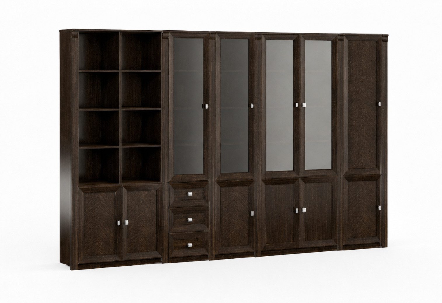 JVmoebel Aktenschrank Luxuriöser Schrank aus Holz mit eleganten Regalen für das Büro (Büroschrank) Made in Europa