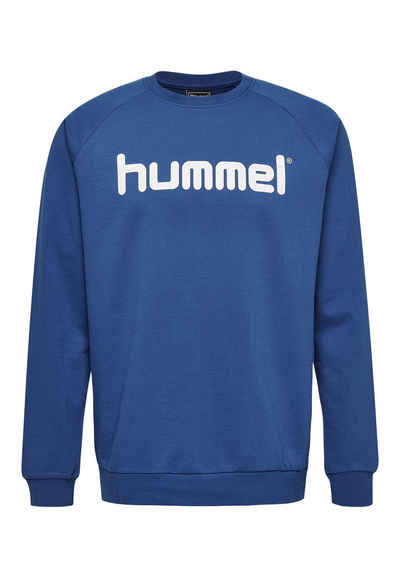 hummel Hoodie Logoprint Sport Sweatshirt Пуловери mit Raglanärmel 7250 in Blau-2