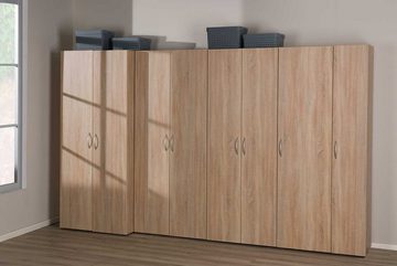 Wimex Drehtürenschrank Kleiderschrank MULTIRAUMKONZEPT, B 80 cm x H 185 cm, Eiche Sägerau Dekor, 2 Türen