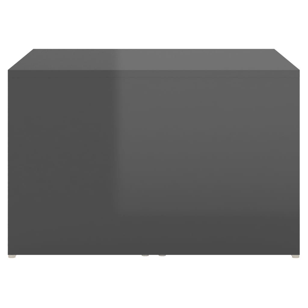 cm Satztisch-Set Couchtisch 3-tlg. 60x60x30 Hochglanz-Grau furnicato