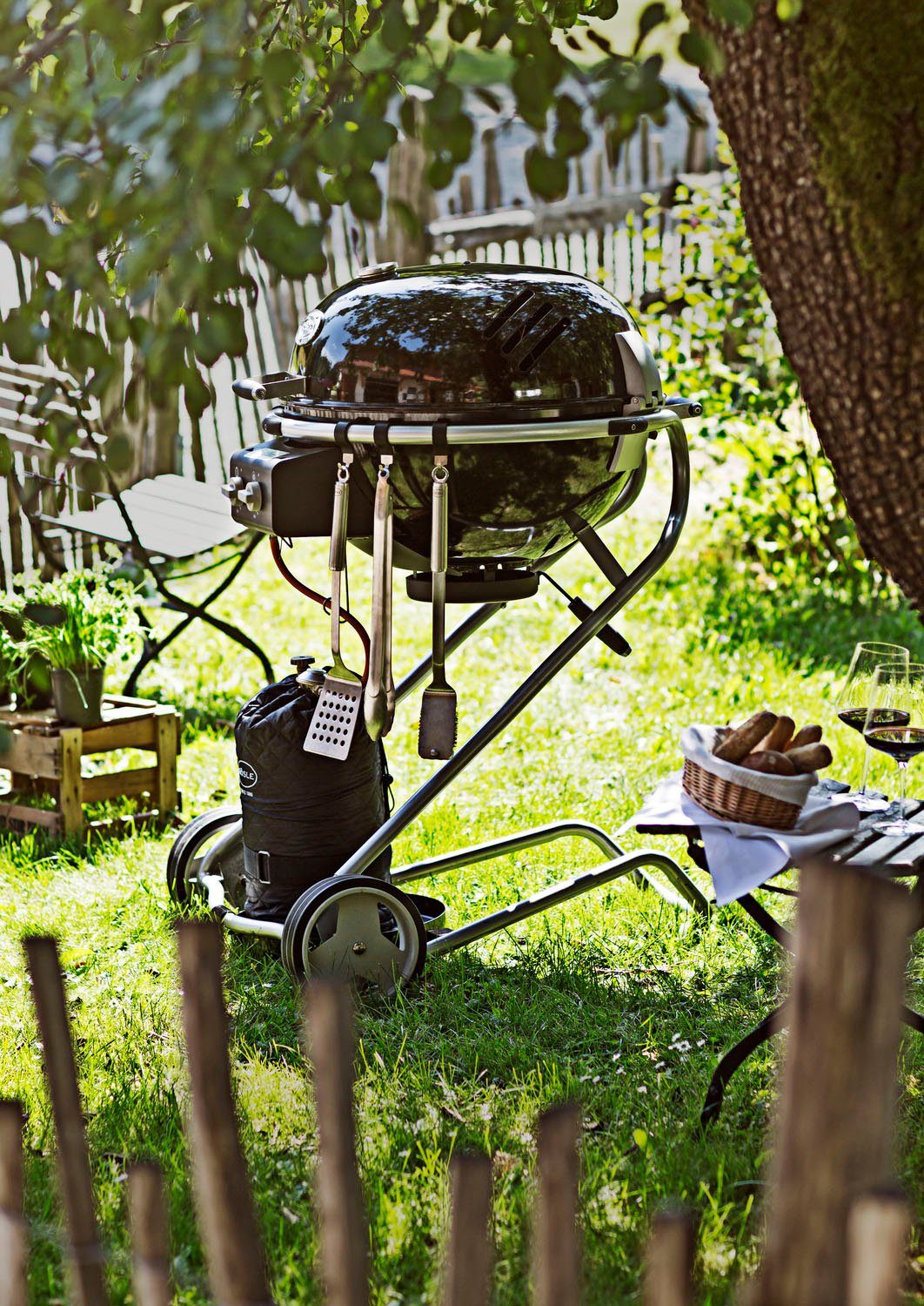 RÖSLE Grillbesteckhaken No.1, 25024, Edelstahl 18/10, (5-St), für RÖSLE Kugelgrill No.1 F50/F60/F50 AIR/F60 AIR/G60, Silikon – Bild 5 von 5