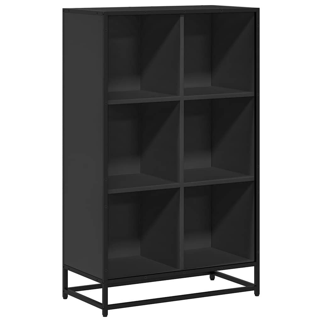 vidaXL Bücherregal Bücherregal Schwarz 65,5x33x107,5 cm Holzwerkstoff, 1-tlg.