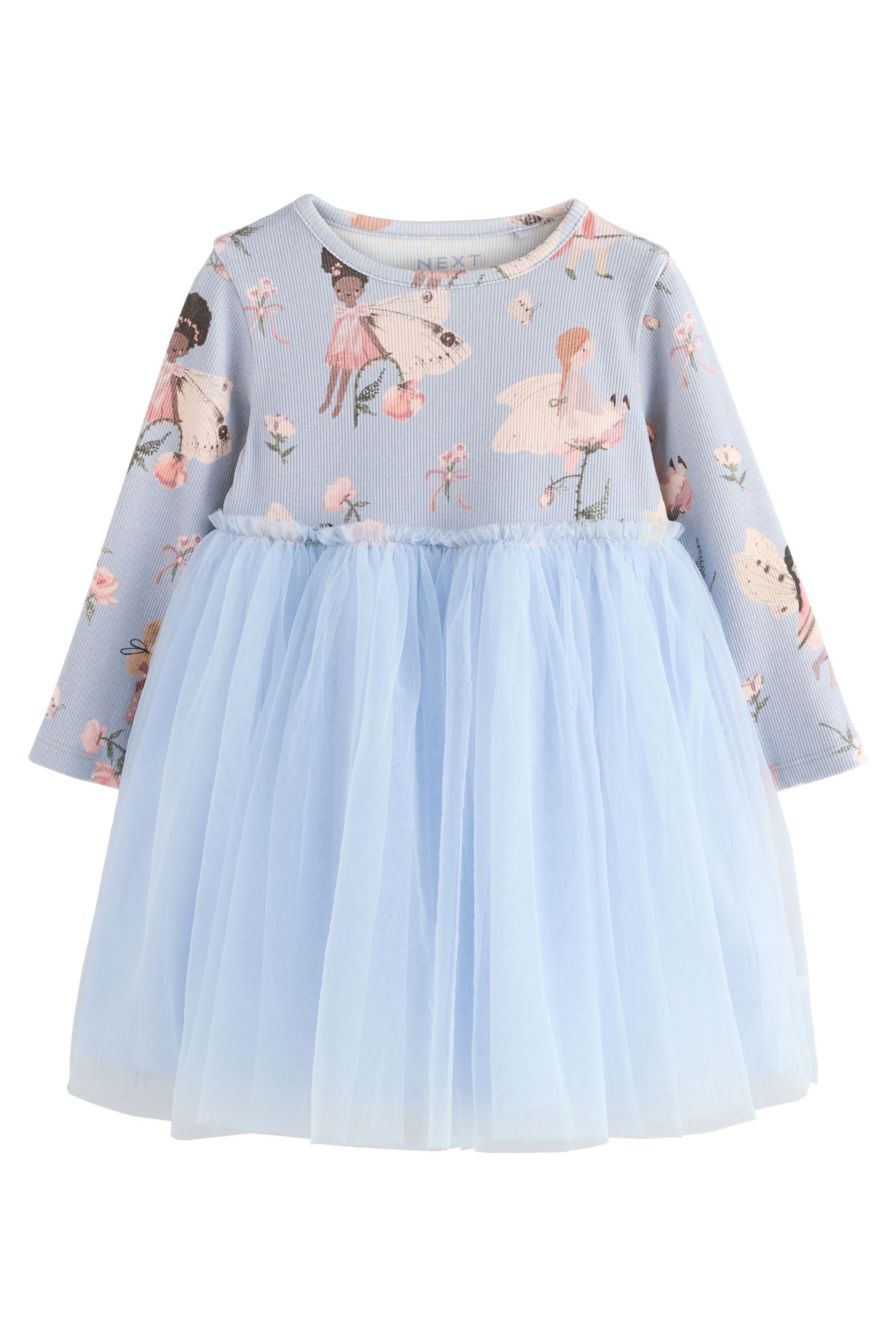Next Partykleid Mesh-Partykleid mit langen Ärmeln (1-tlg)