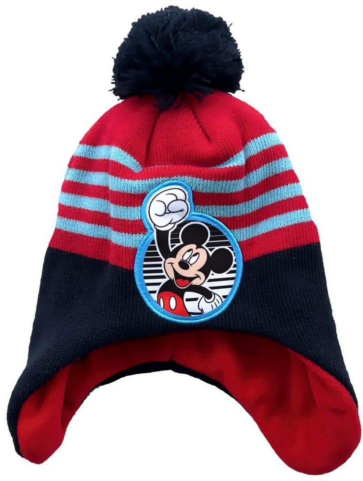 Mickey Mouse Strickmütze Disney Mouse Wintermütze Mickey Kinder warme Ohren Mütze