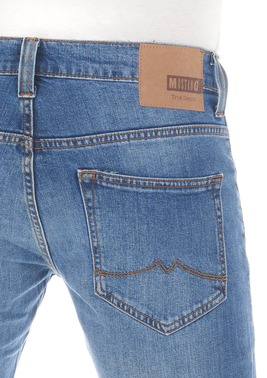 Bootcut-Jeans Denim (682) Herren Denim Boot mit Blue Medium Oregon Hose Stretch Cut Jeanshose MUSTANG