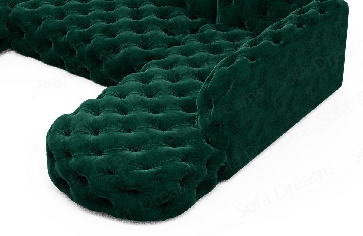 Lanzarote Couch grün37 Couch Sofa Sofa im Lounge Stoffsofa, Wohnlandschaft Chesterfield Samtstoff Look Dreams Designer U