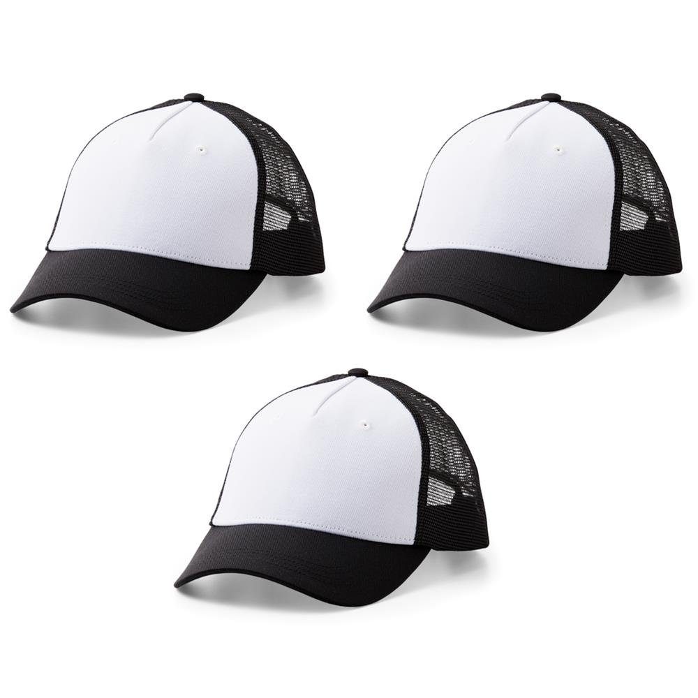 Cricut Trucker Cap 2009420 Trucker Hat, Black/White Trucker Hat, Trucker Kappe, schwarz, weiß, One Size, Einheitsgröße