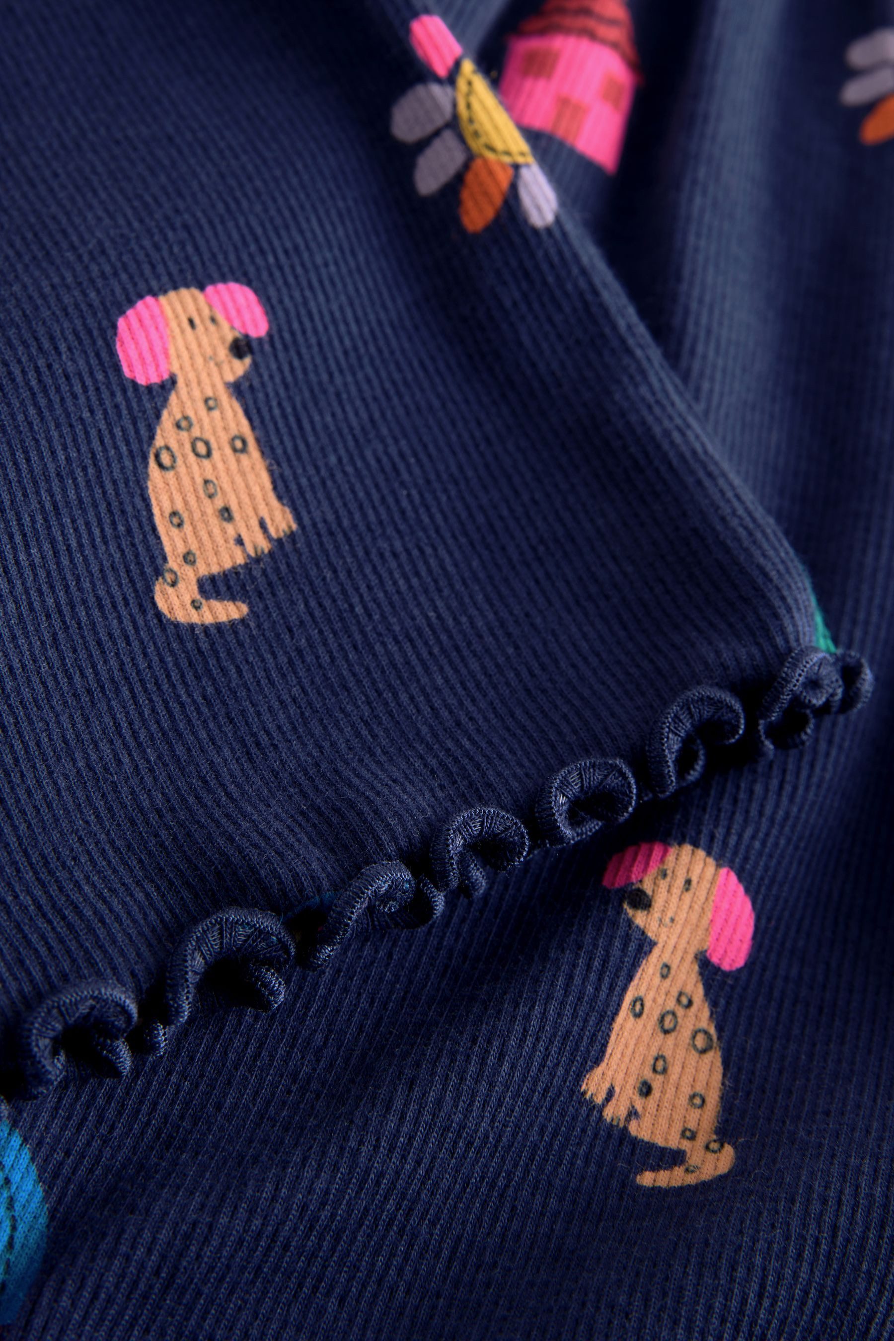 Next Jerseykleid Geripptes Kurzarmkleid (1-tlg)