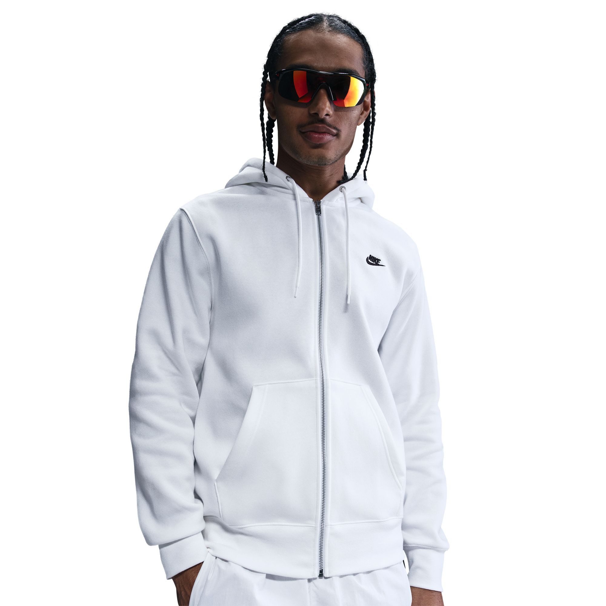 Nike Sportswear Kapuzensweatshirt M NK CLUB BB FZ HOODIE sportlicher Stil, für sportliche Aktivitäten und Freizeit