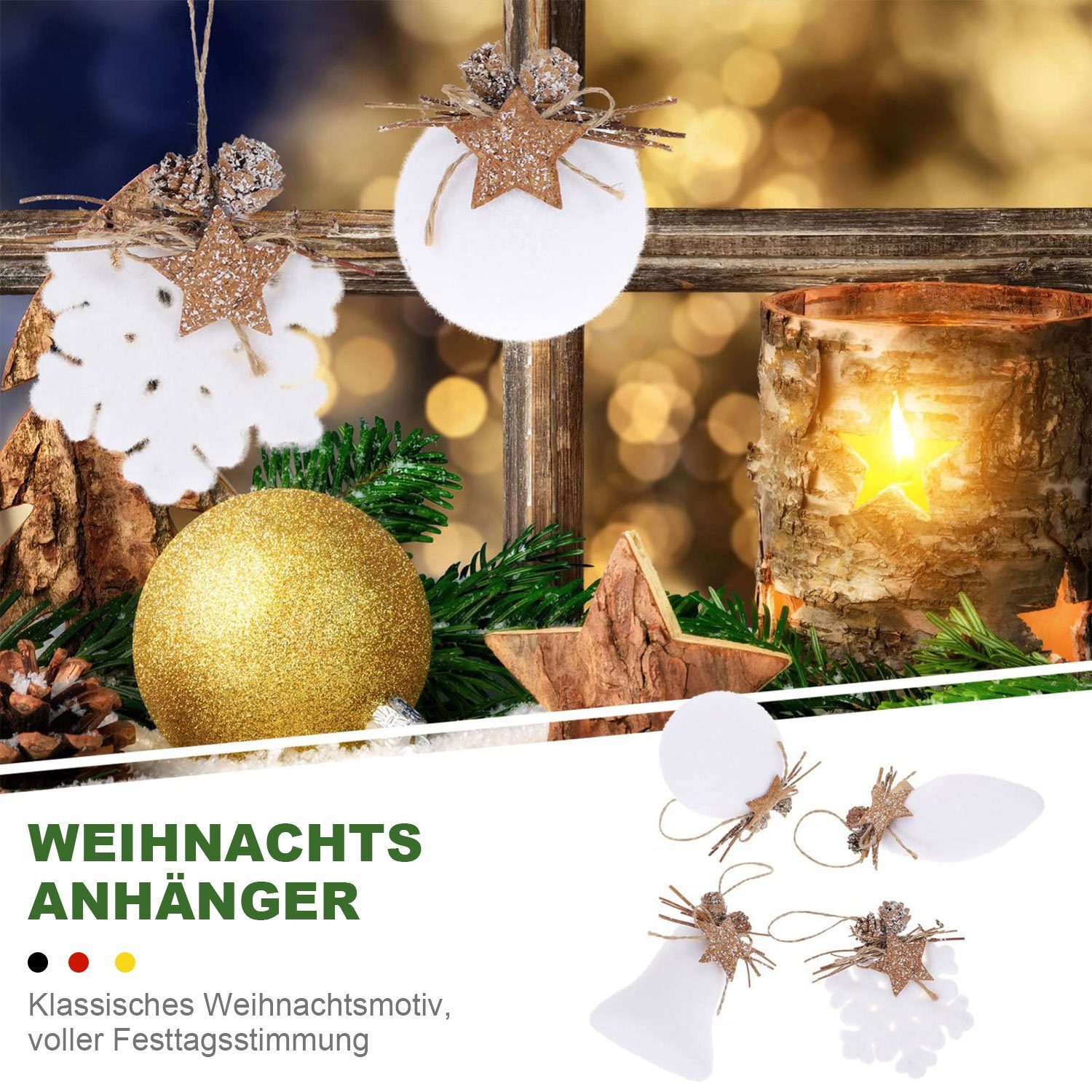 MAGICSHE Christbaumschmuck Weihnachtsanhänger Schaumstoff Schneeflocke (1-tlg)