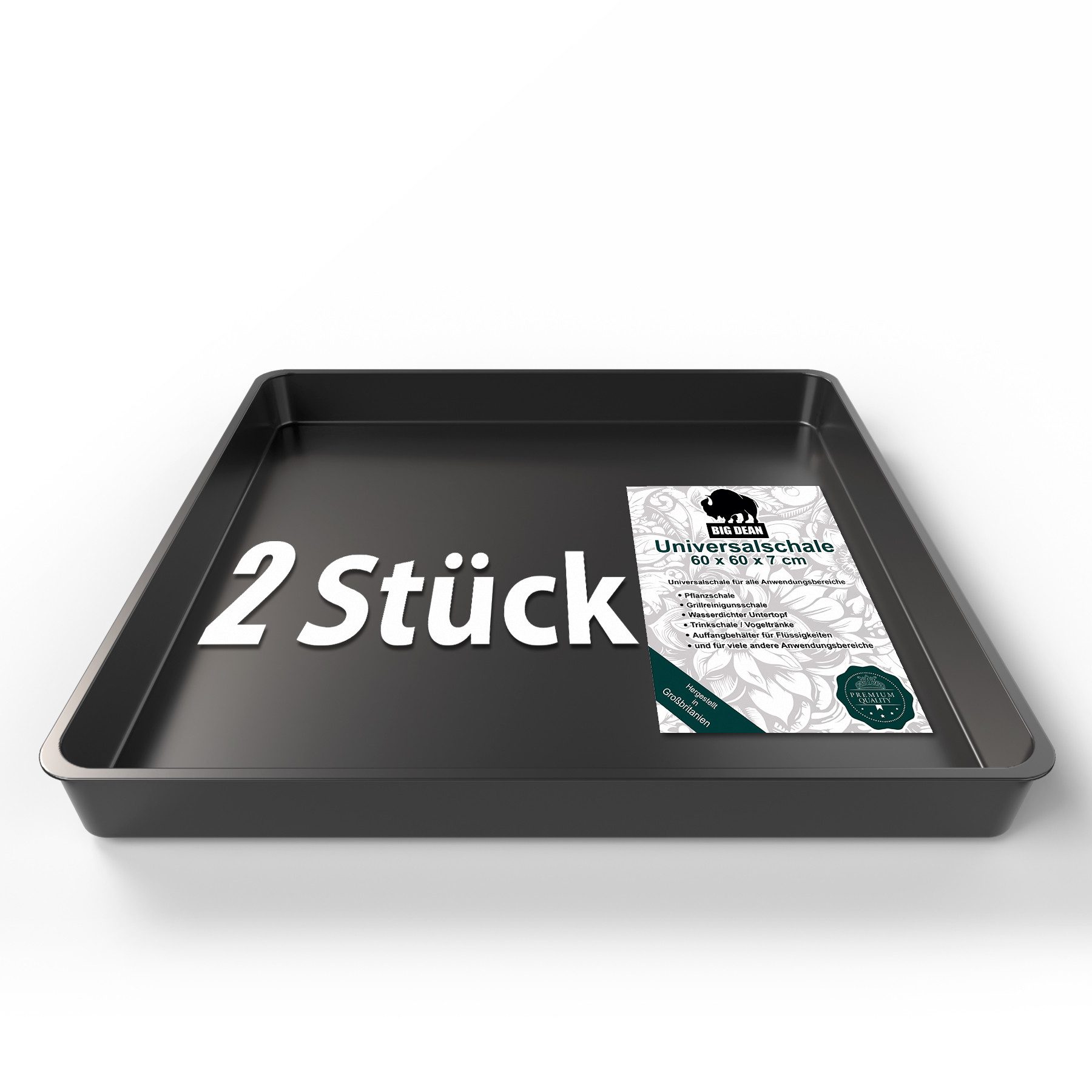 BigDean Pflanzschale 60x60x7 2 Stück hochwertige Kunststoff Wanne Allzweckw günstig online kaufen